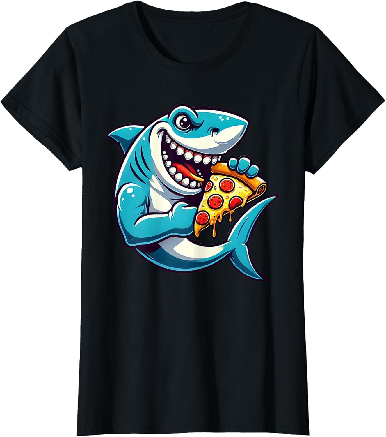 Shark Eating Pizza Kids Fast Food Pizza