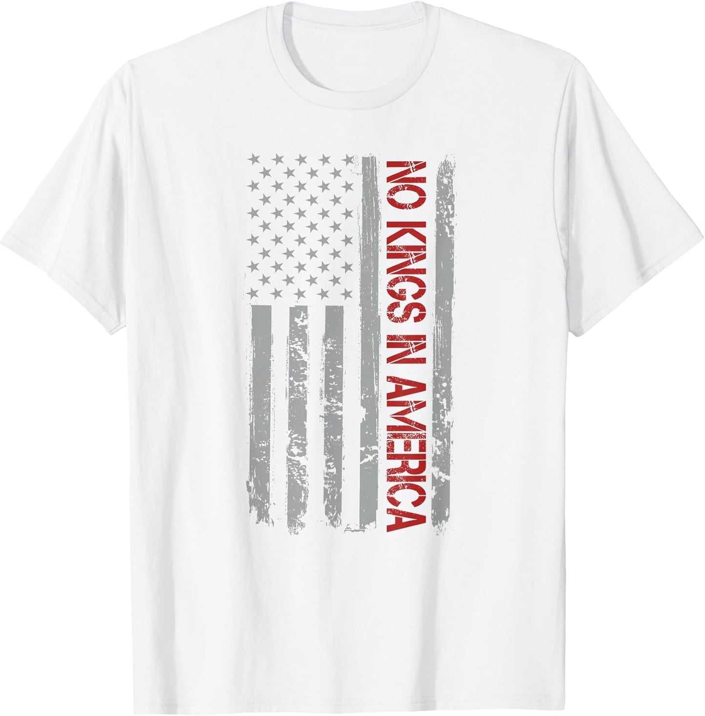 No Kings in America US Flag Vintage