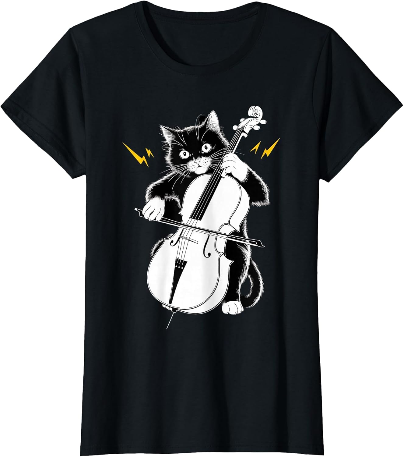 Rockstar Cellist Cat on Cat Cello