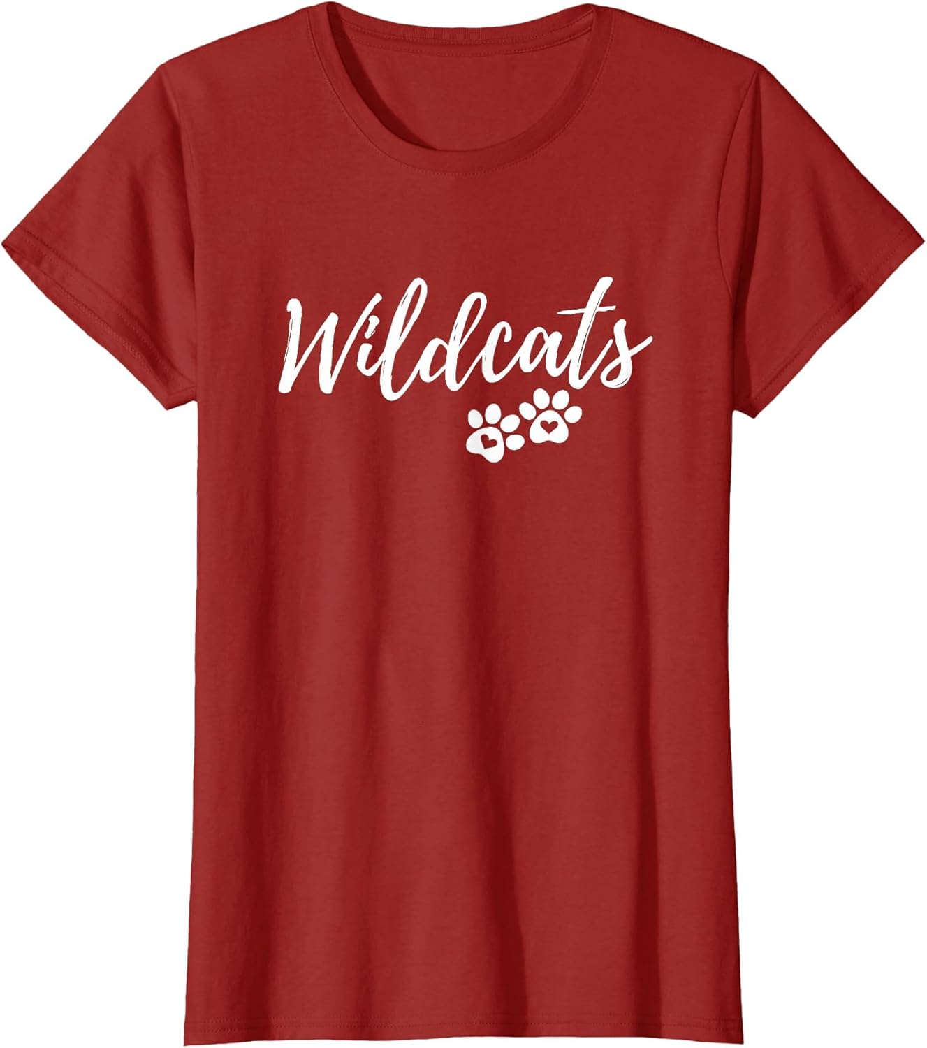 Wildcats - Fancy Script with Heart Paws