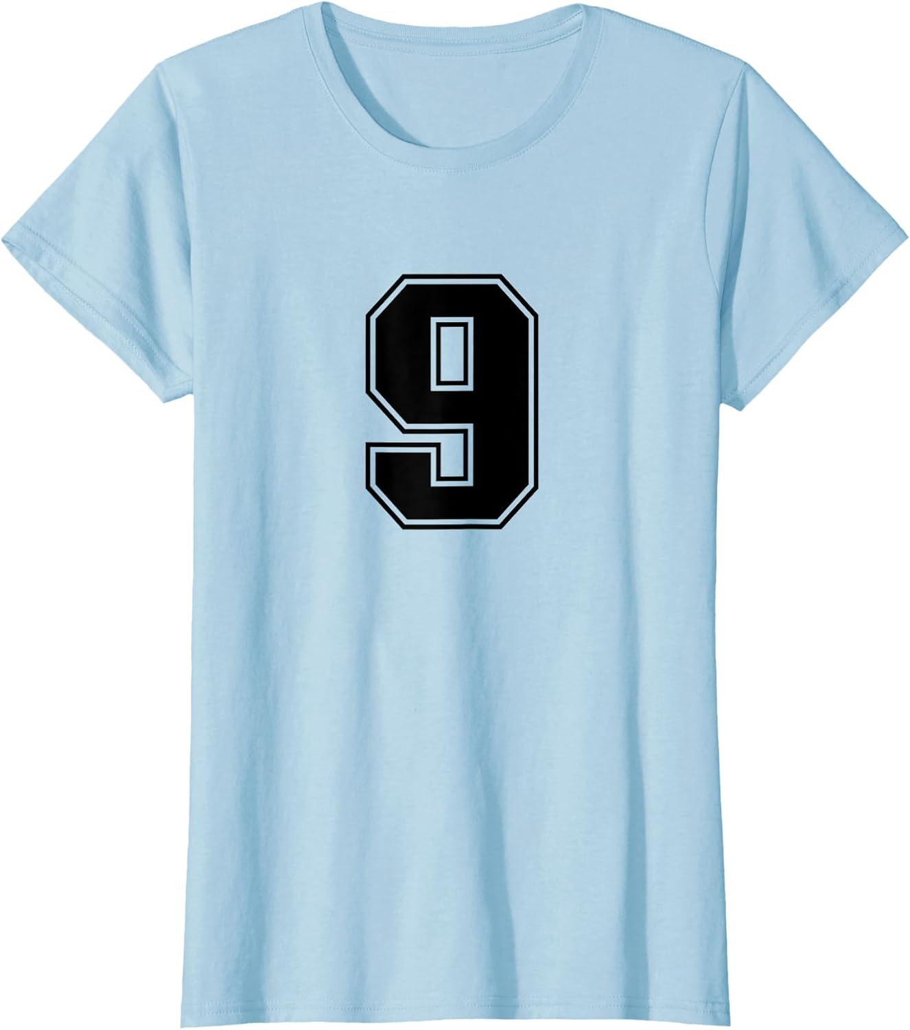 Number #9 Black Sports Fan Jersey Number