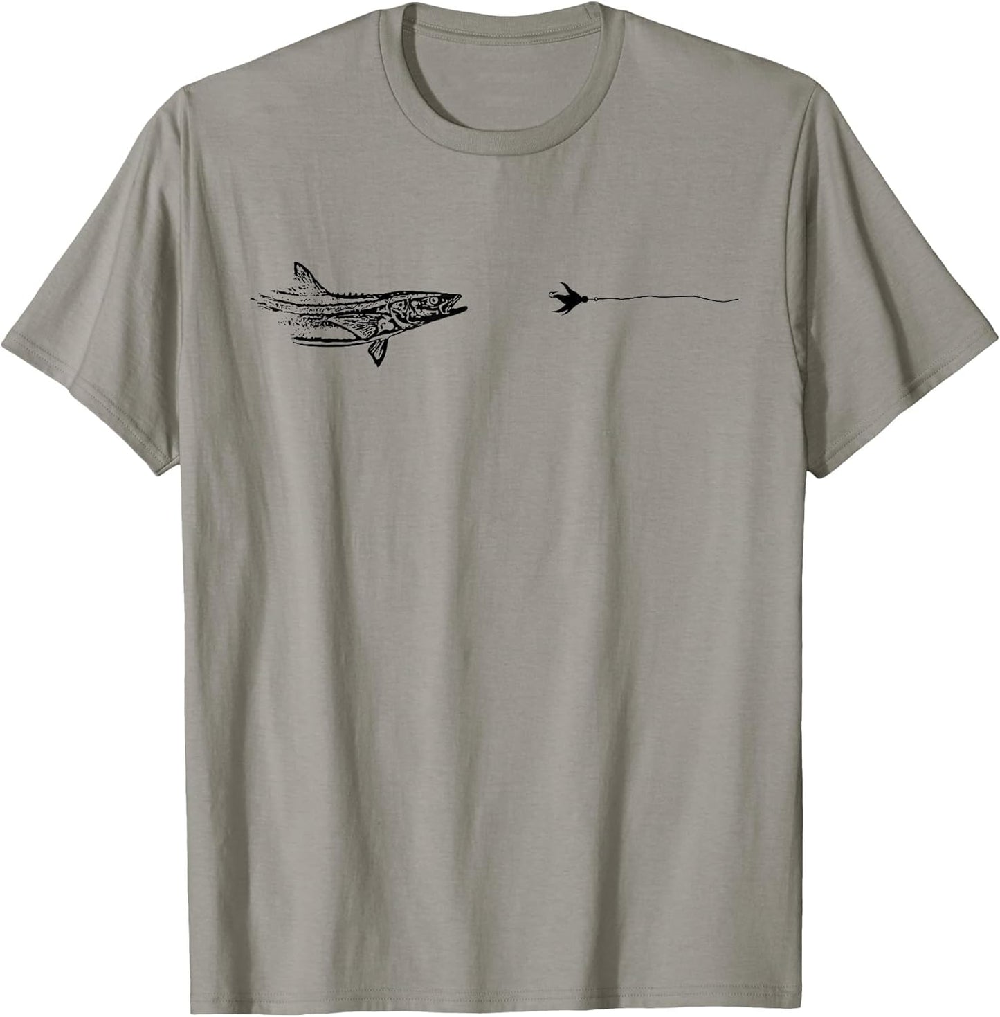Graphic Fly Fishing Hook Line - Fish Cobia