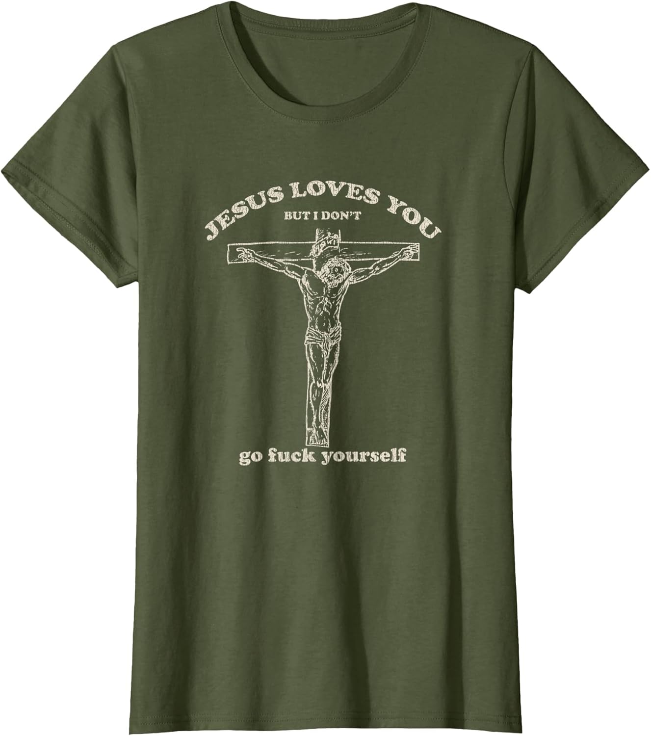 Vintage Jesus Loves You But I Don't