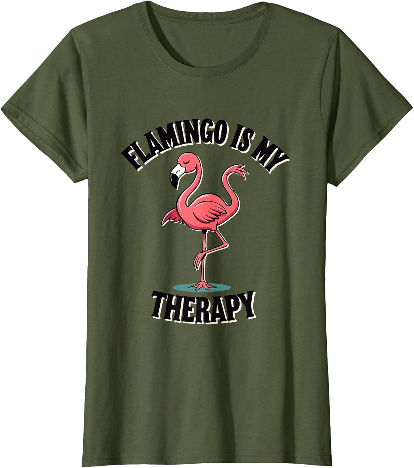 Flamingo Is My Therapy Tropical Vibes Design
