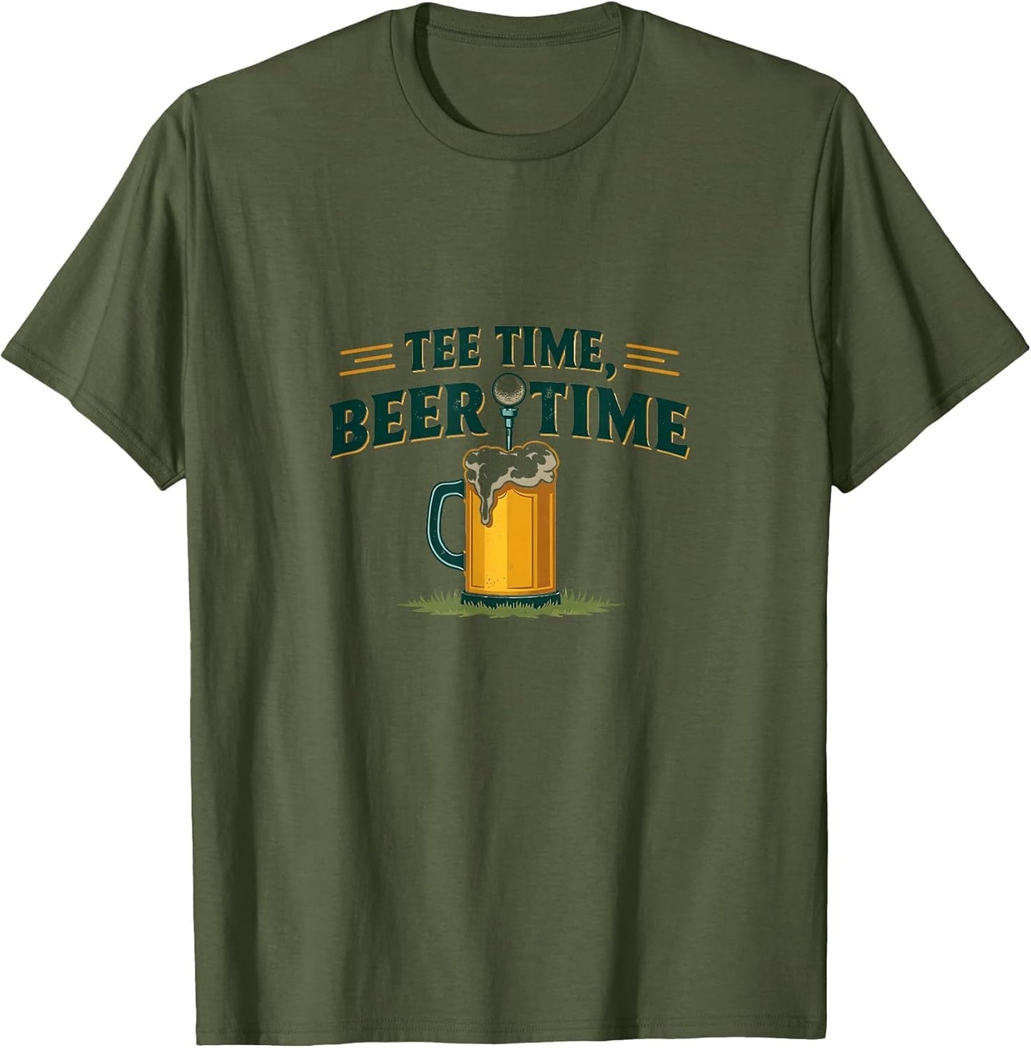 Time Beer Time Funny Golf Design