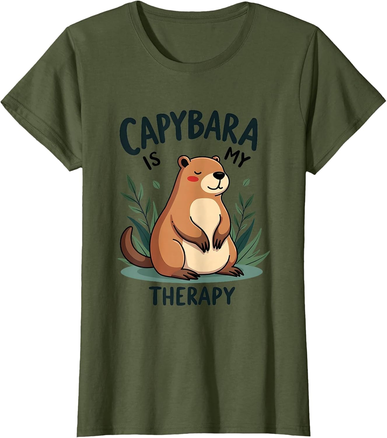 Capybara Is My Therapy Animal Lover Design