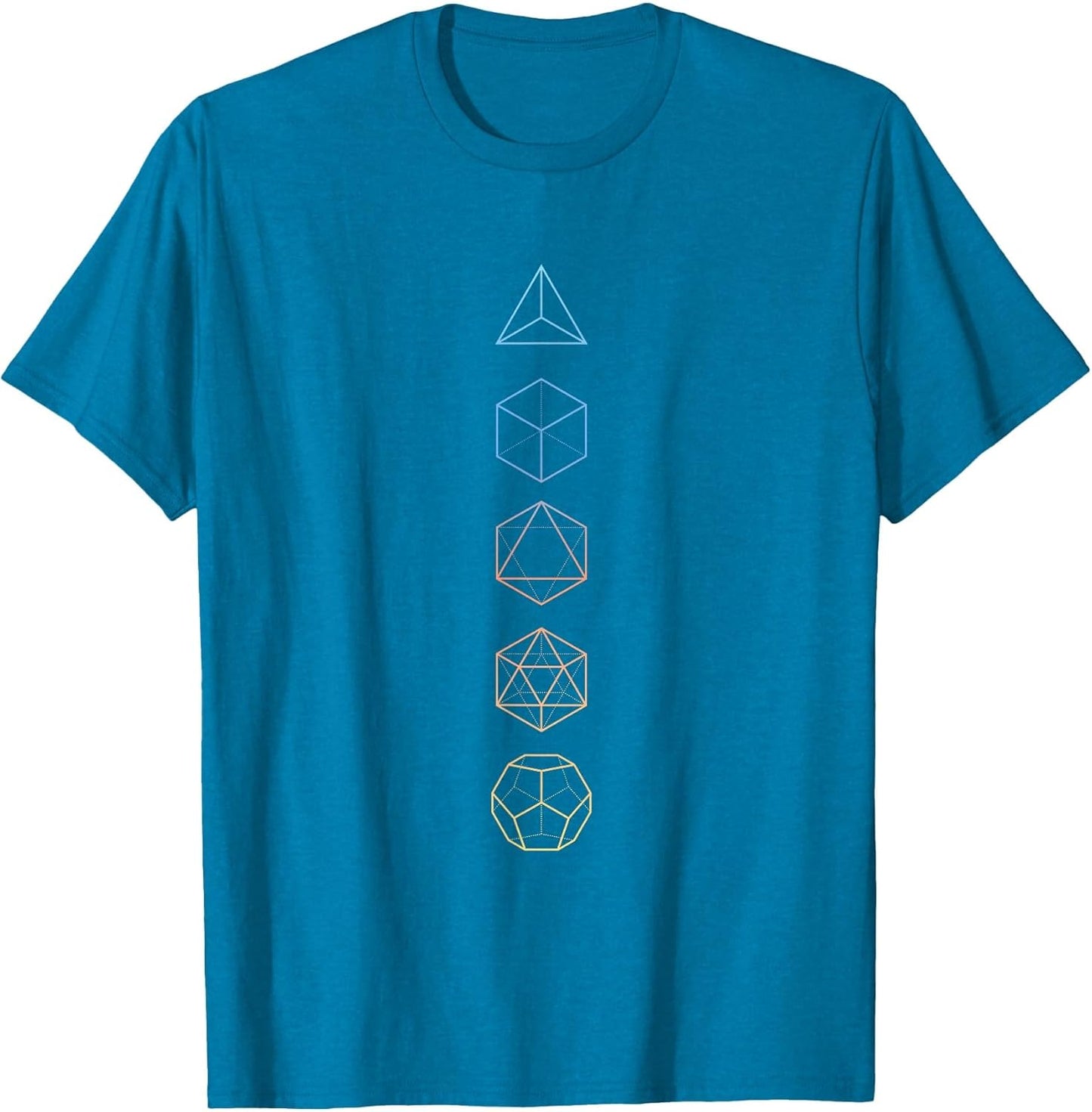 Pastel Hue Platonic Solids - Sacred Geometry