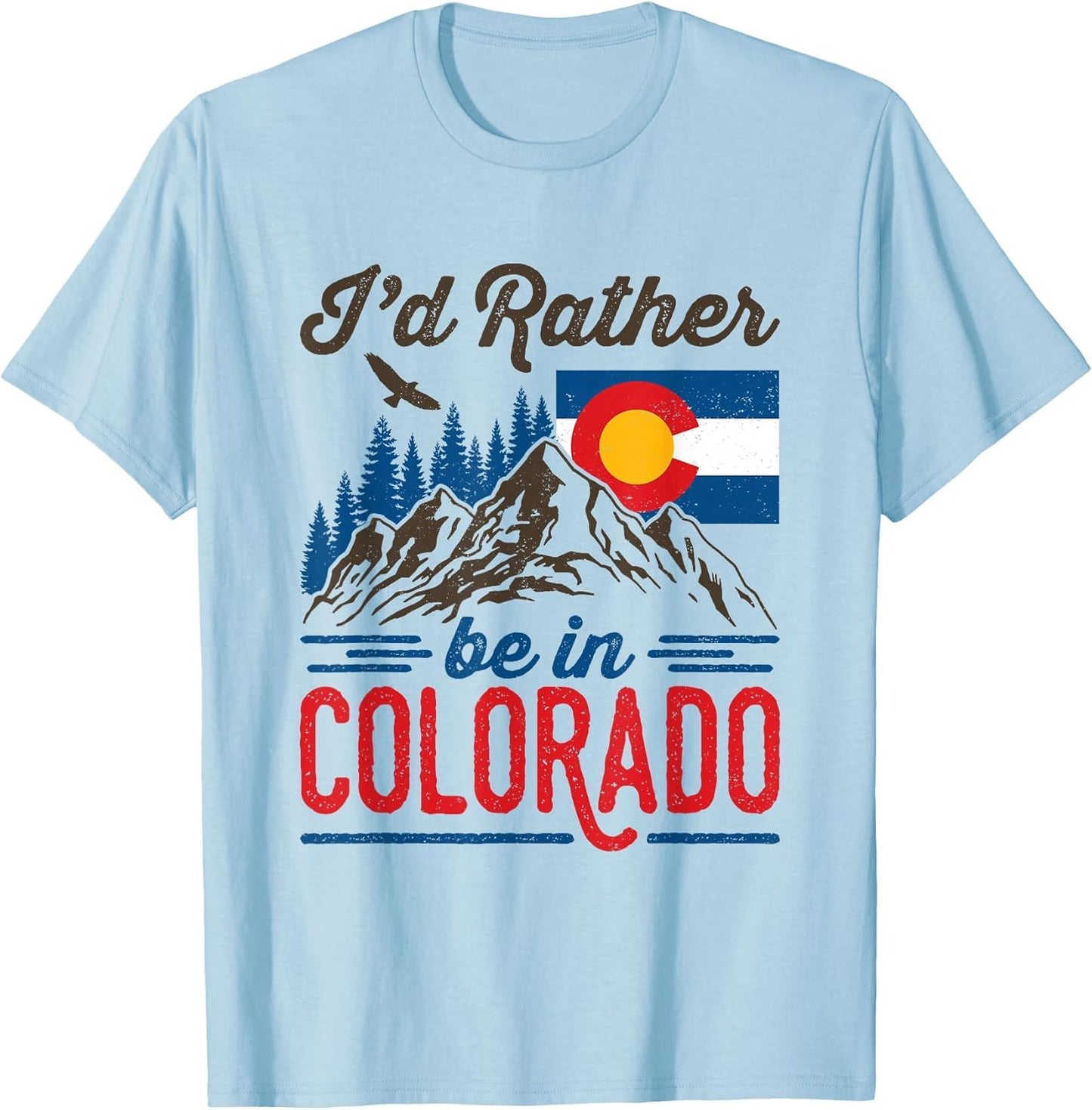 I'd Rather Be in Colorado Roots Souvenir Flag