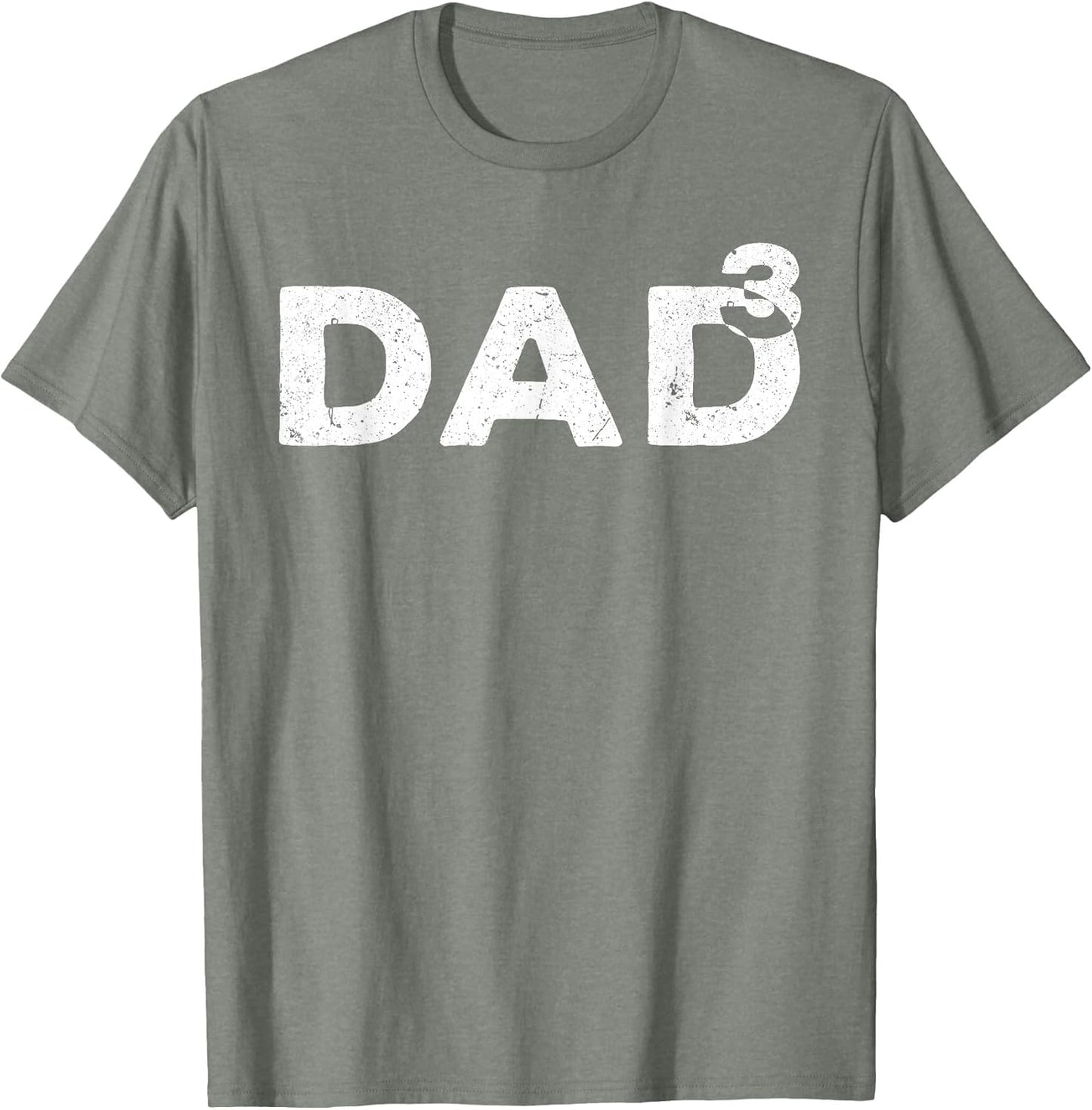 Dad Cubed Shirt Men Dad of Three Fathers Day