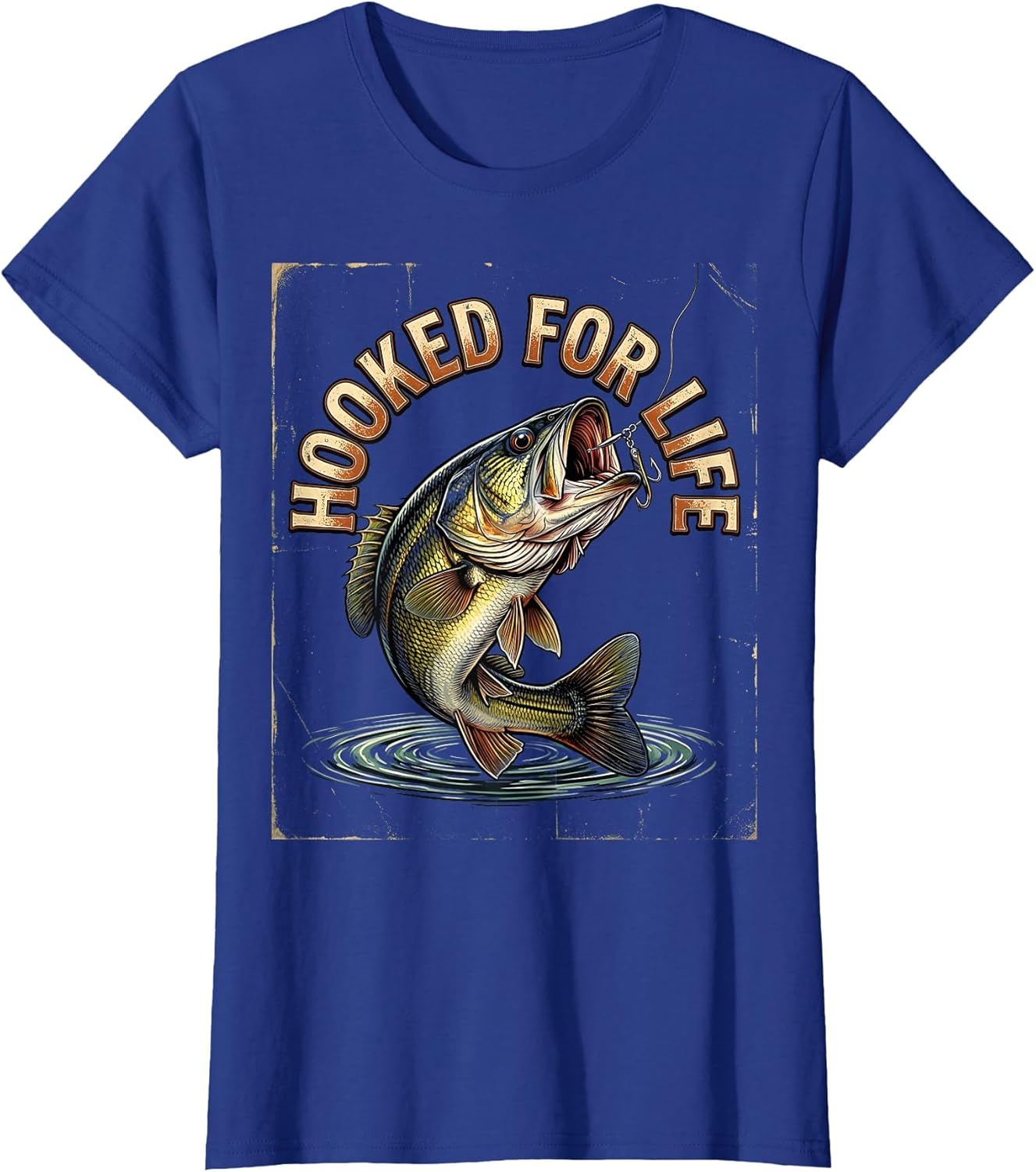 Hooked For Life Fishing Graphic Design