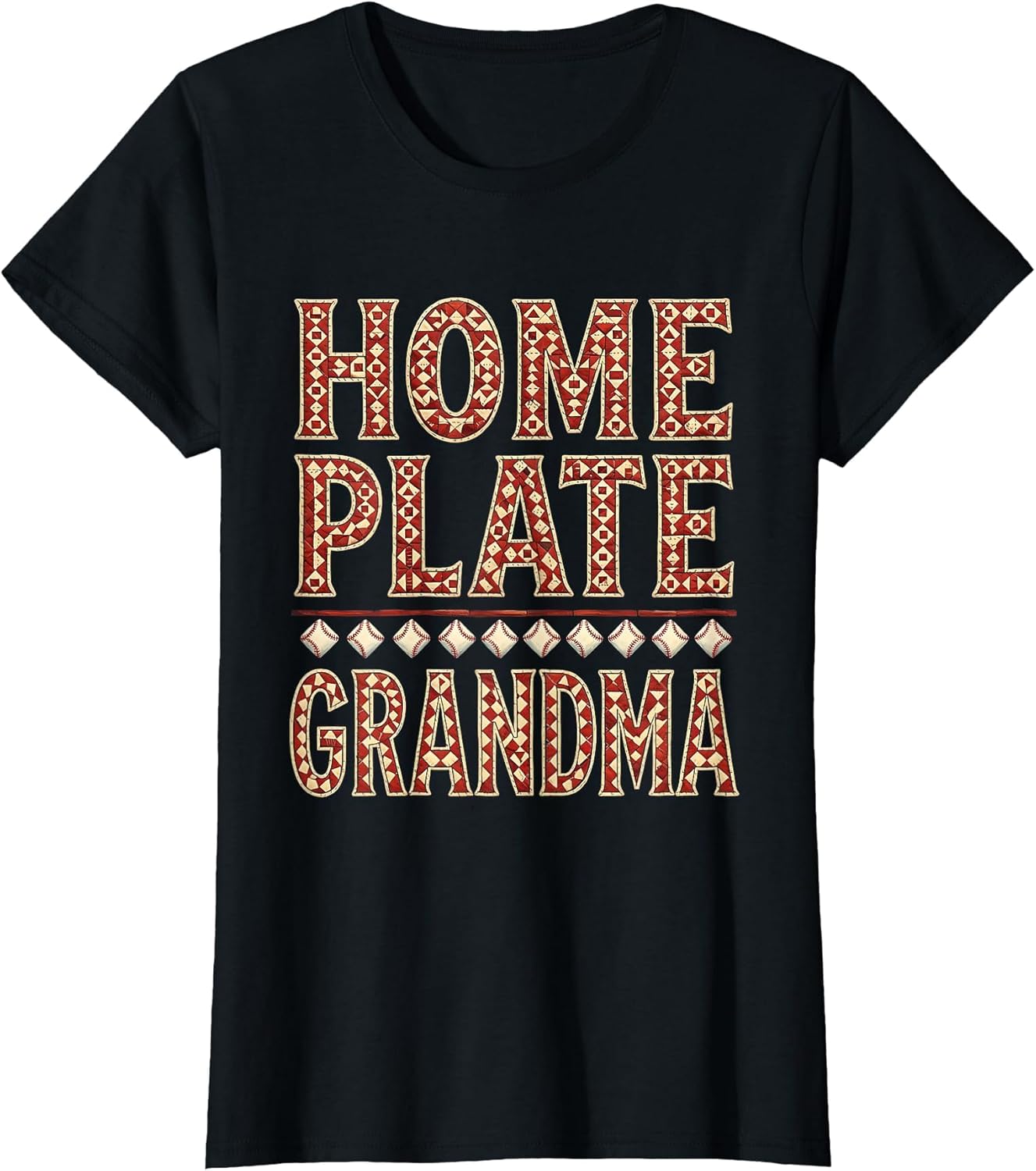 Home Plate Grandma Baseball Fan Design