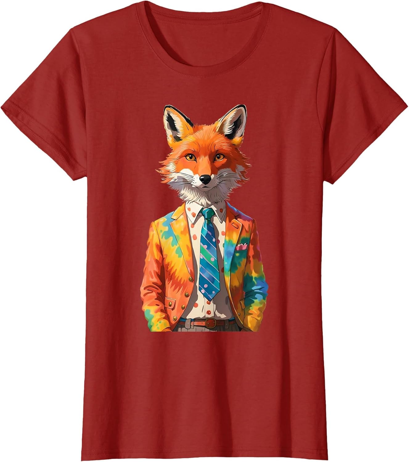 Mr. Fox in a tie dye Suit