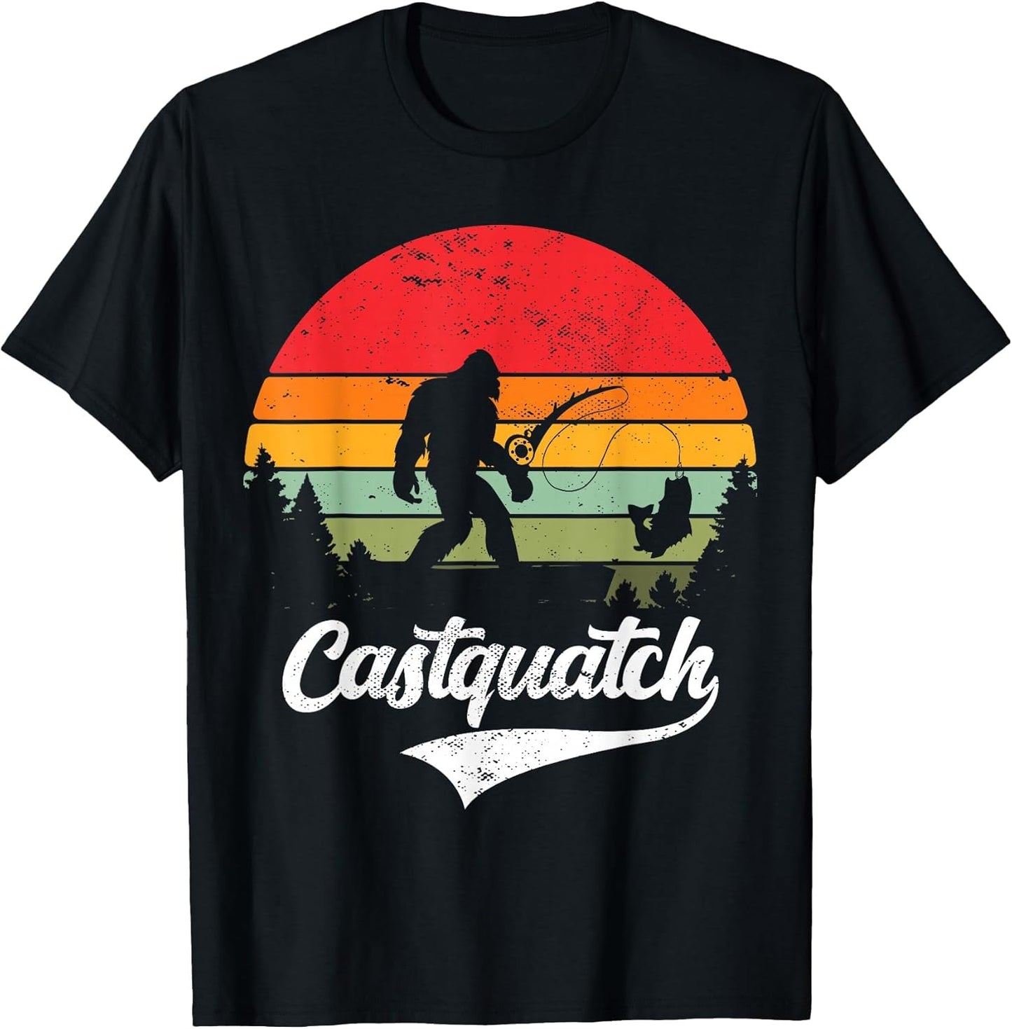 Castquatch Funny Bass Fisherman Fishing Meme