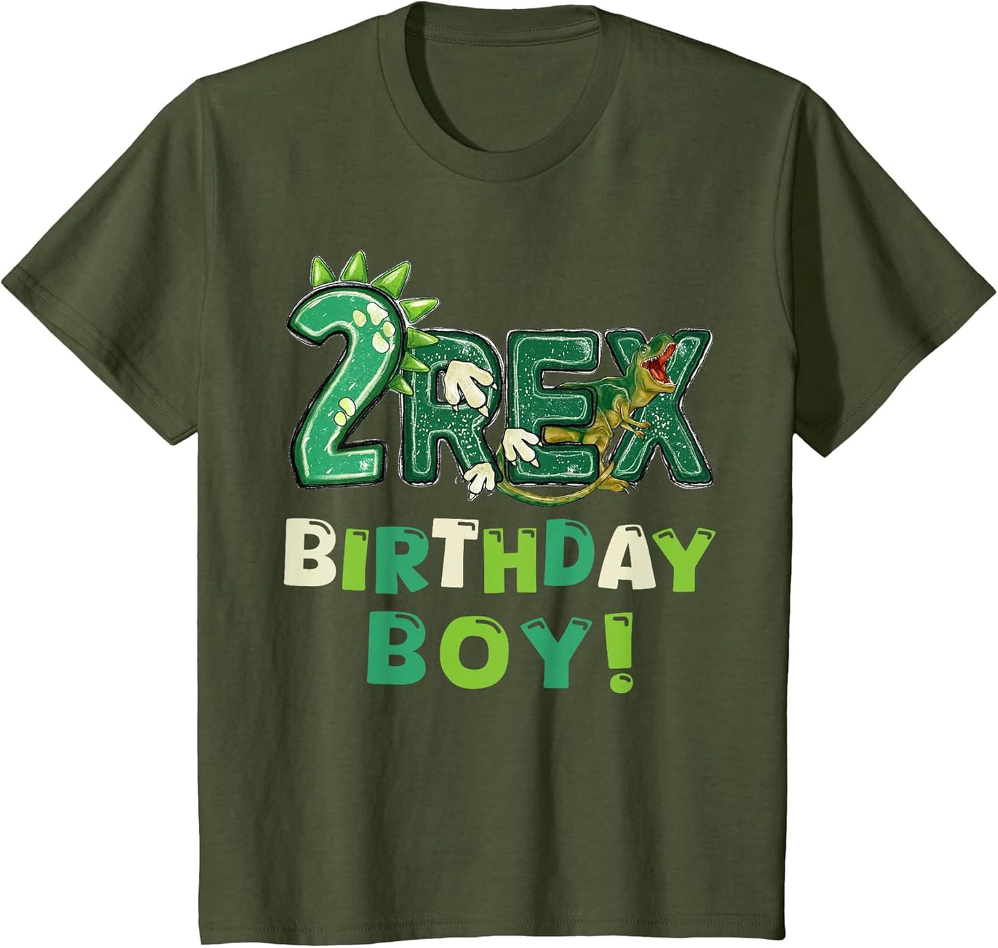 Two Rex 2nd Birthday Second Dinosaur 2 Year Old