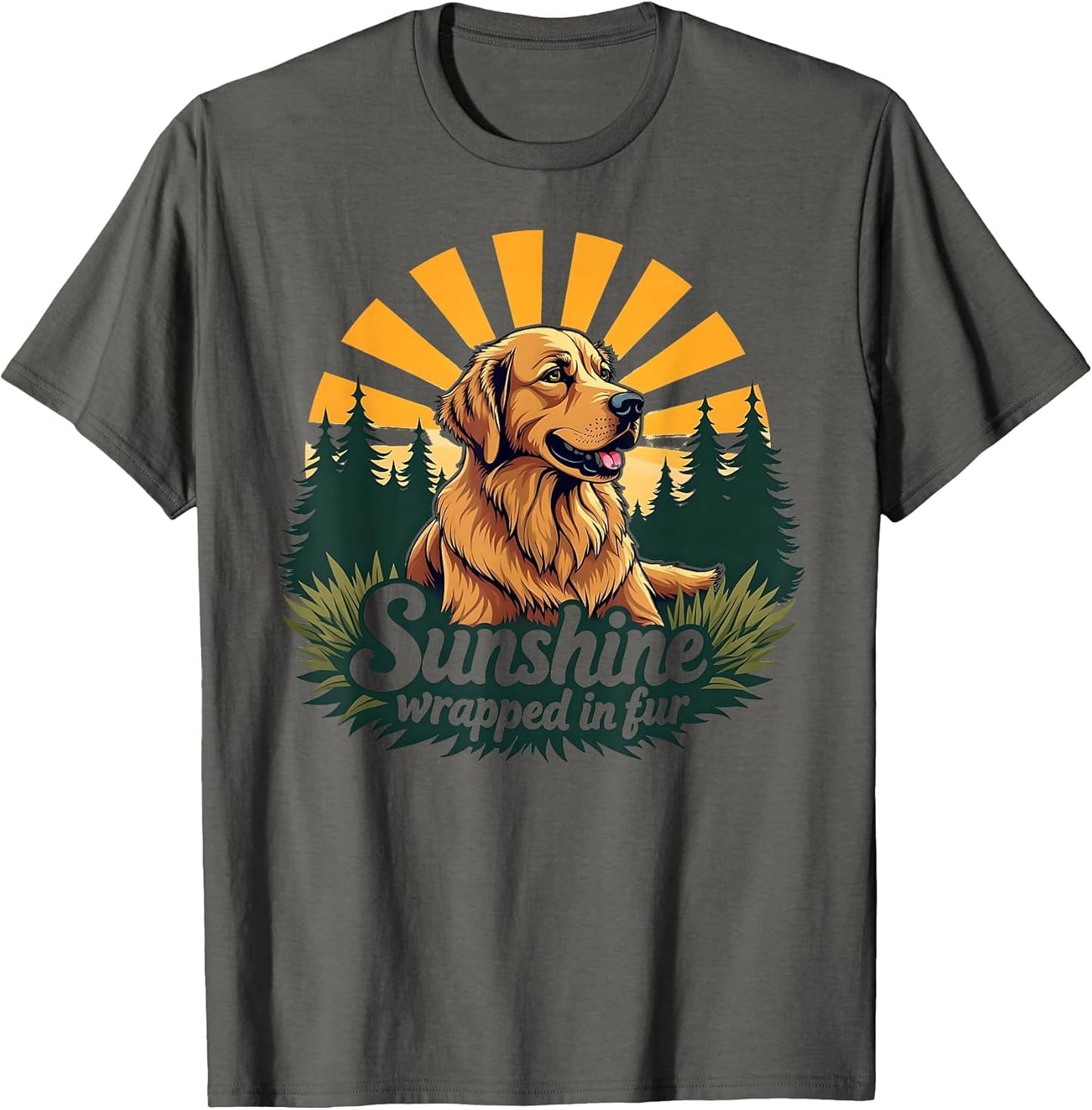 Sunshine Wrapped in Fur Golden Retriever Design