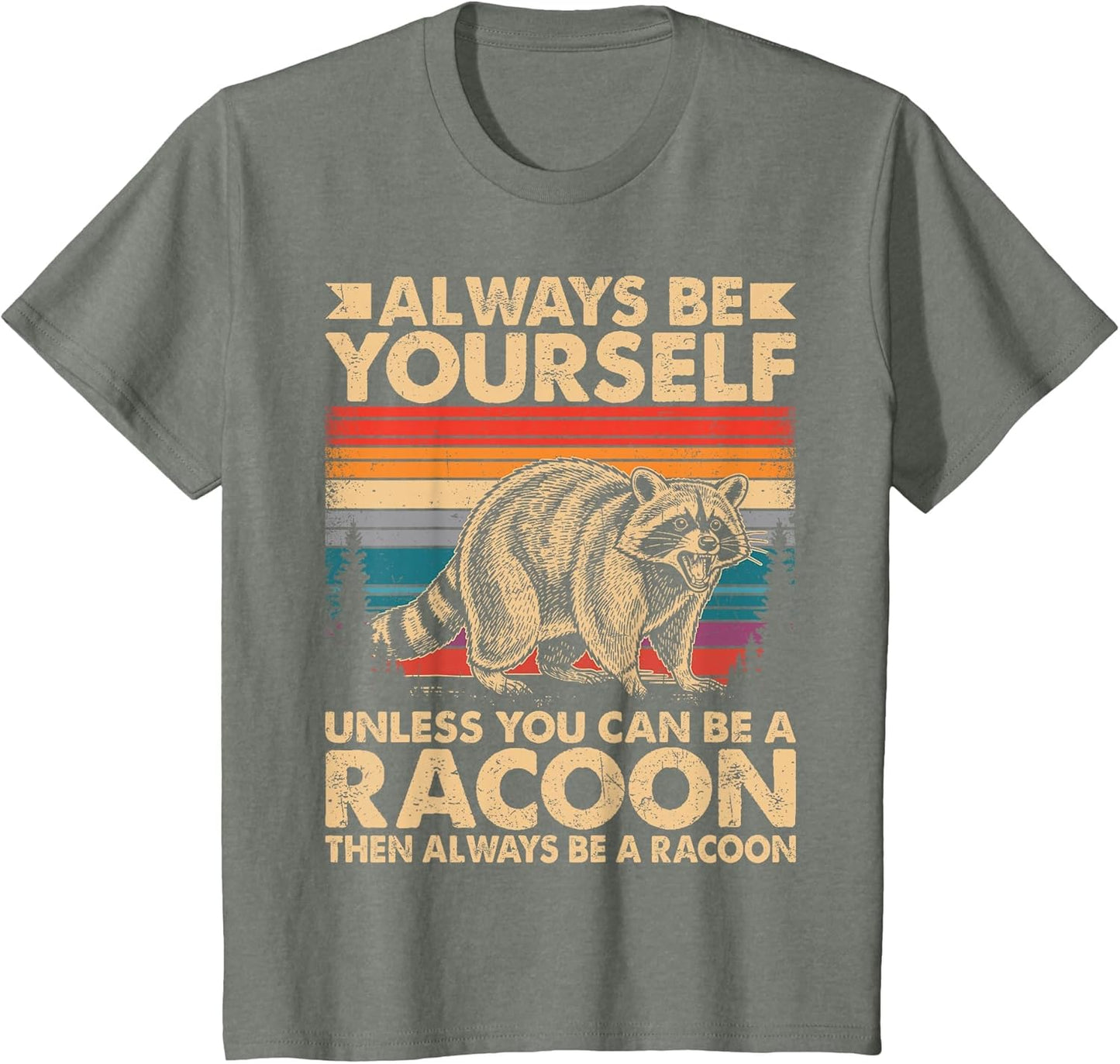 Funny Raccoon Shirt Women Kids Animal Wildlife