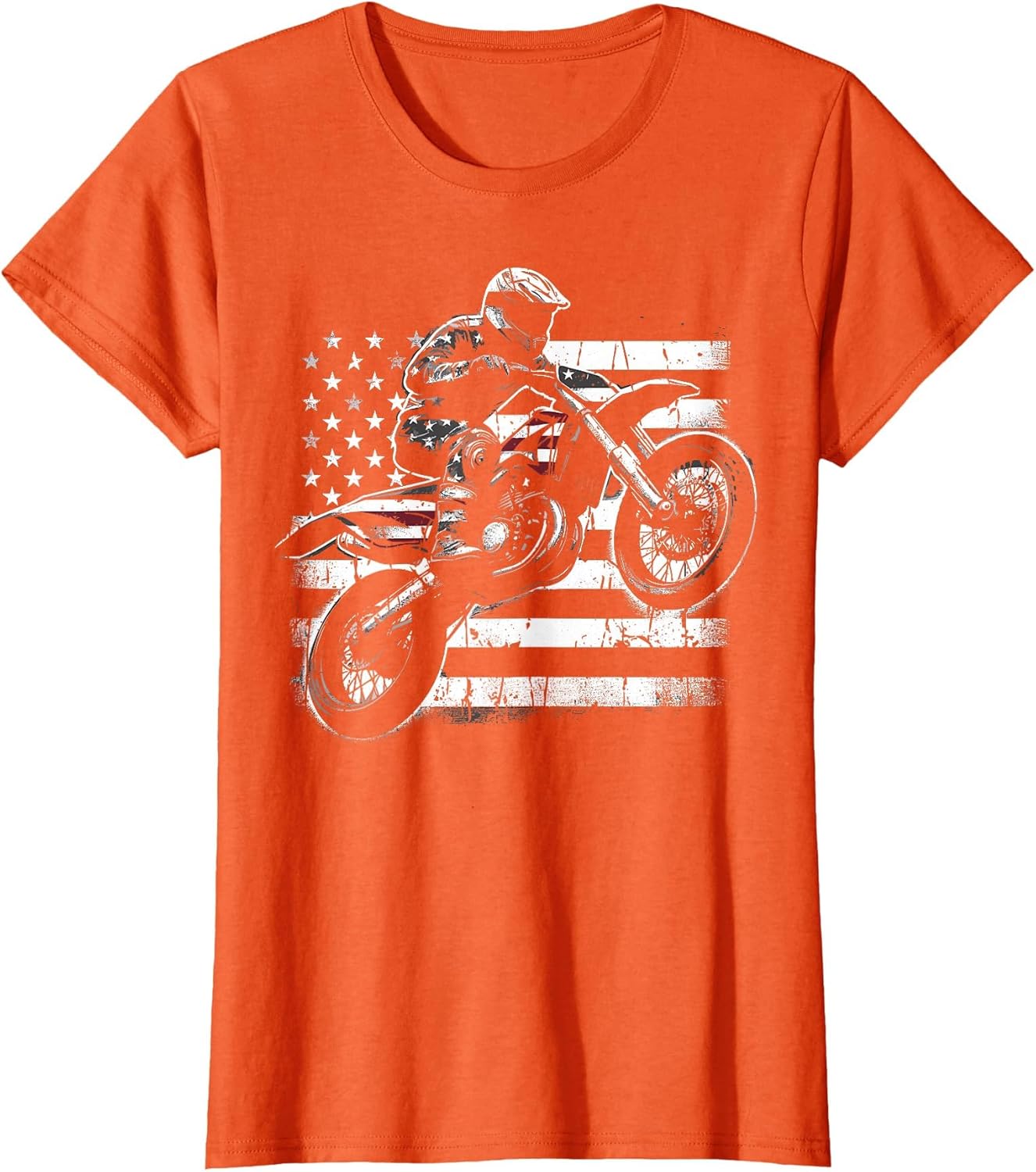 Dirt Bike American Flag Motocross Biker