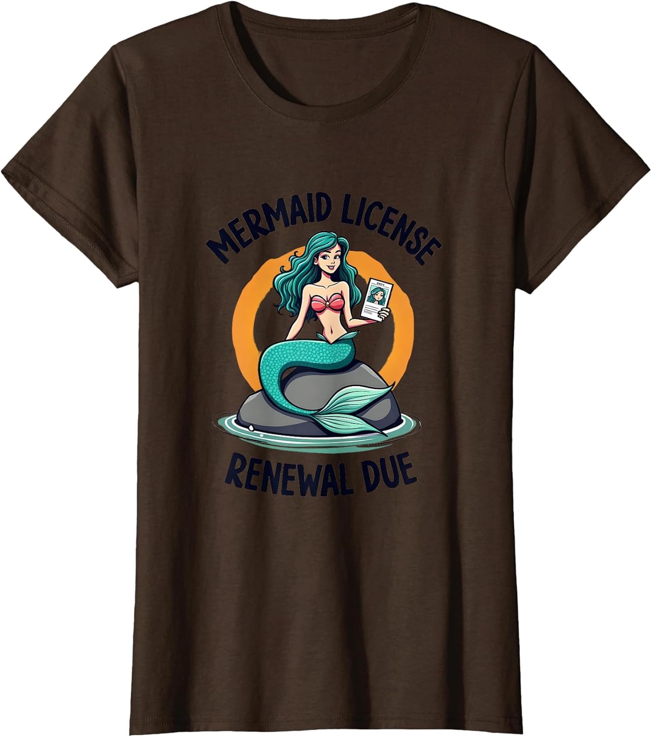 Mermaid License Renewal Due Funny Ocean Design