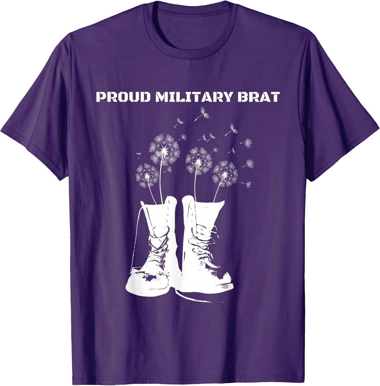 Proud Military Brat Dandelion Combat Boots