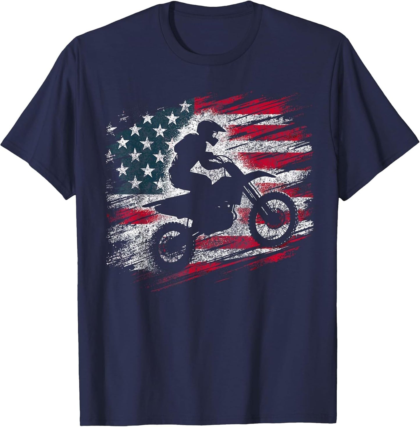 Motocross USA Dirt Bike American Flag