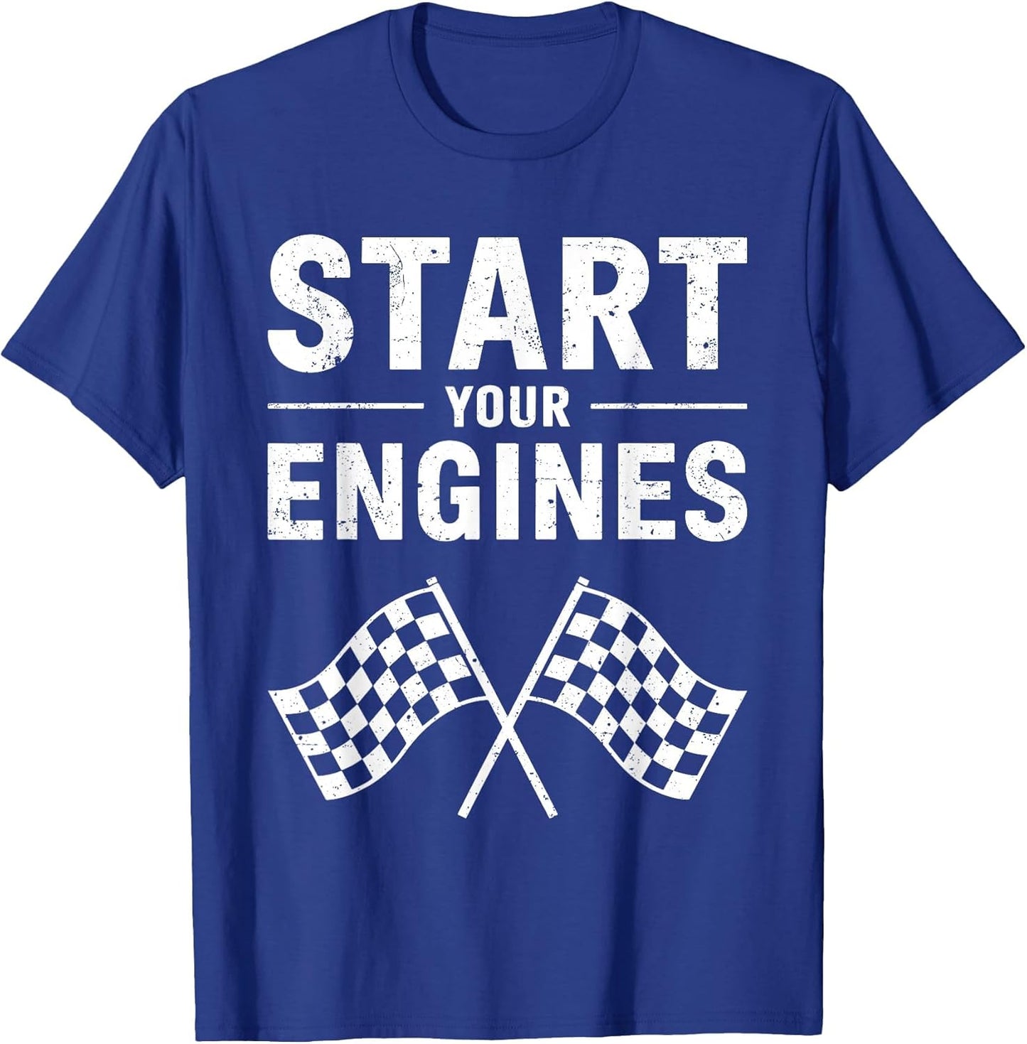 Start Your Engines Racing Day Plaid Flag