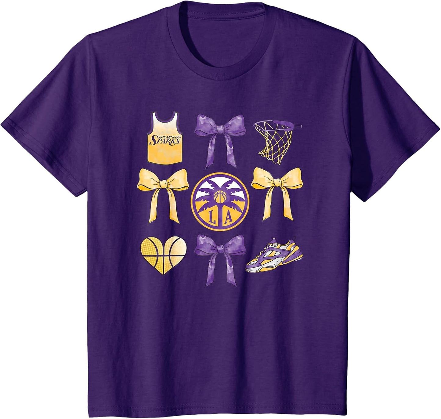 WNBA Los Angeles Sparks Bow Grid