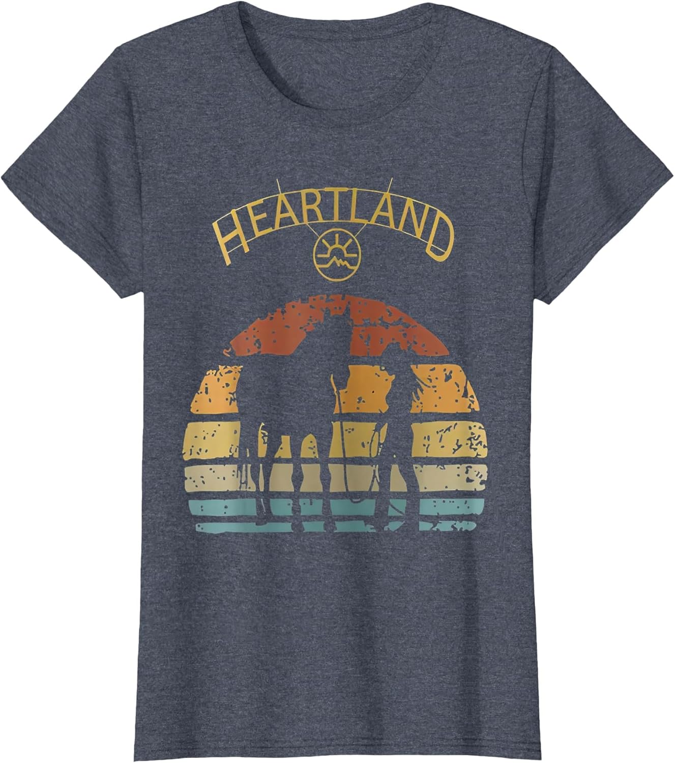 Retro Vintage Sunset Horse Lover