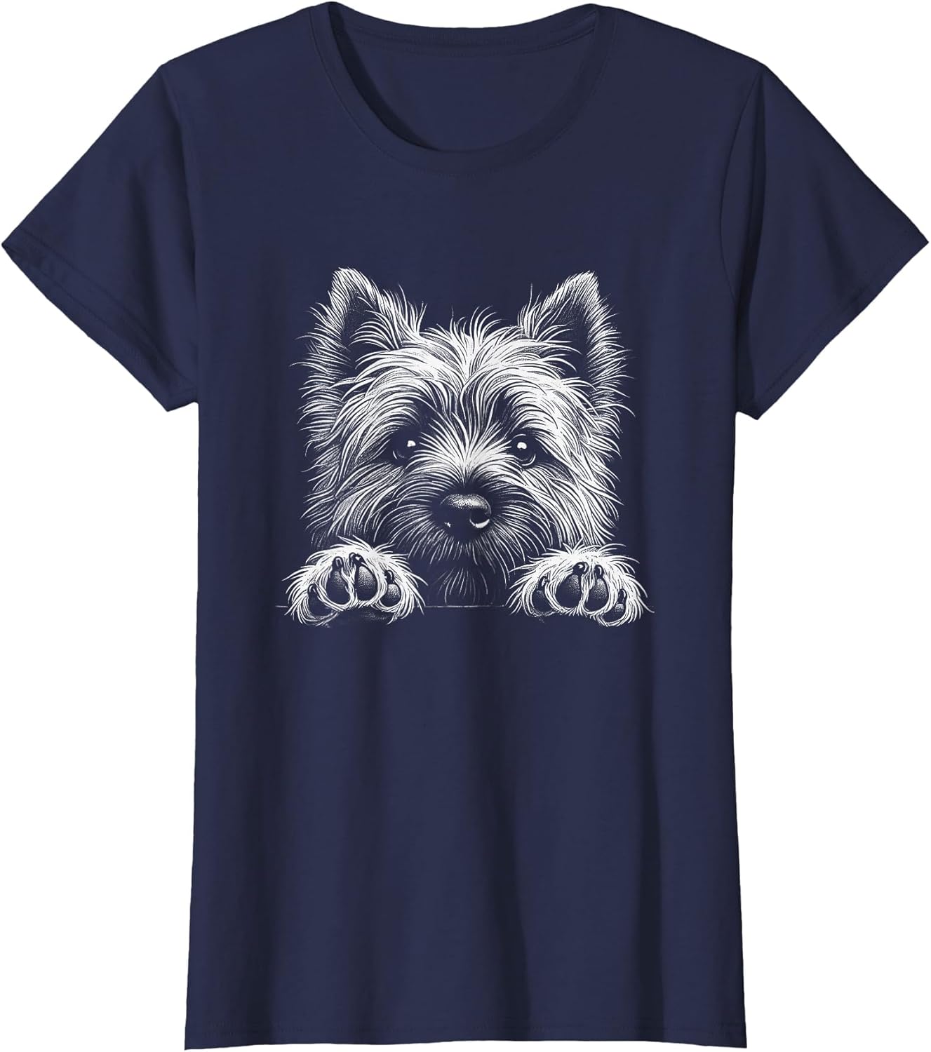 Cairn Terrier Dog Peeking Art Design
