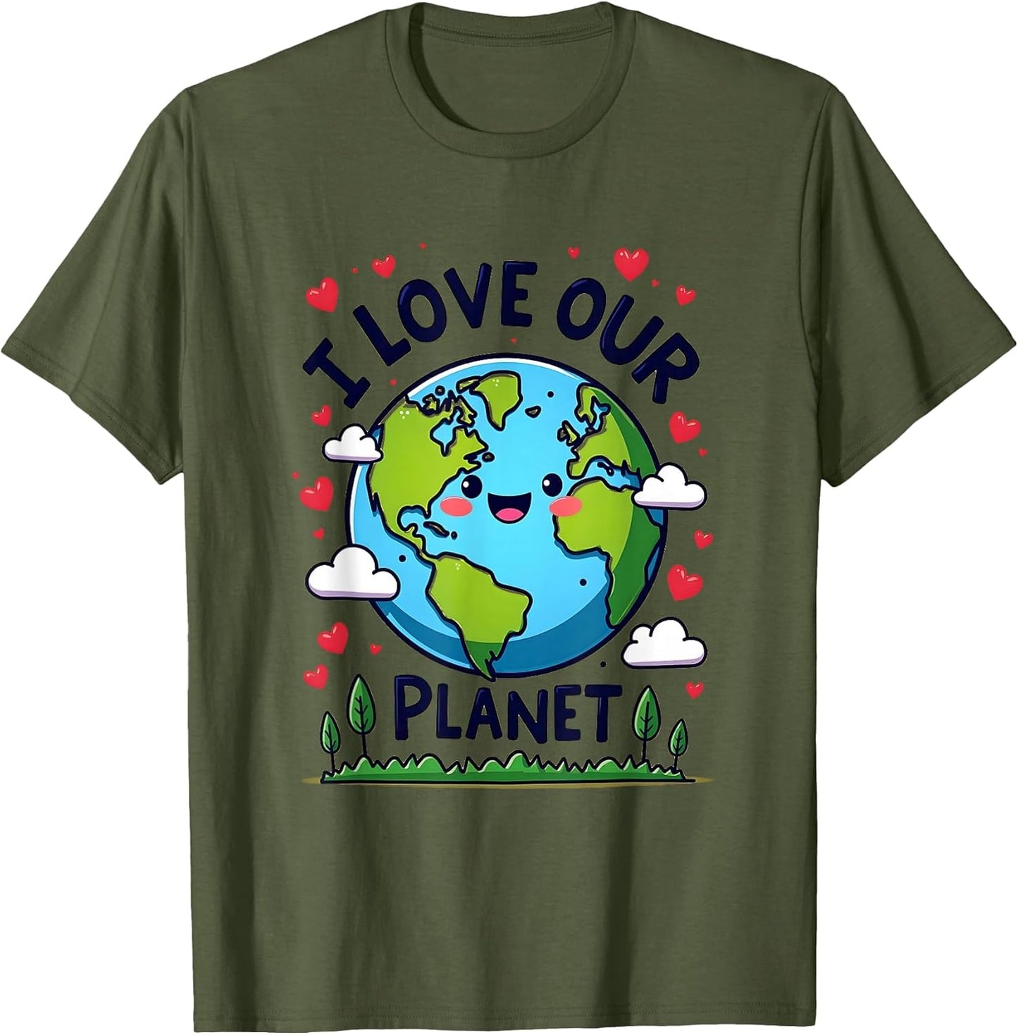 I Love Our Planet Earth Day Graphic Design