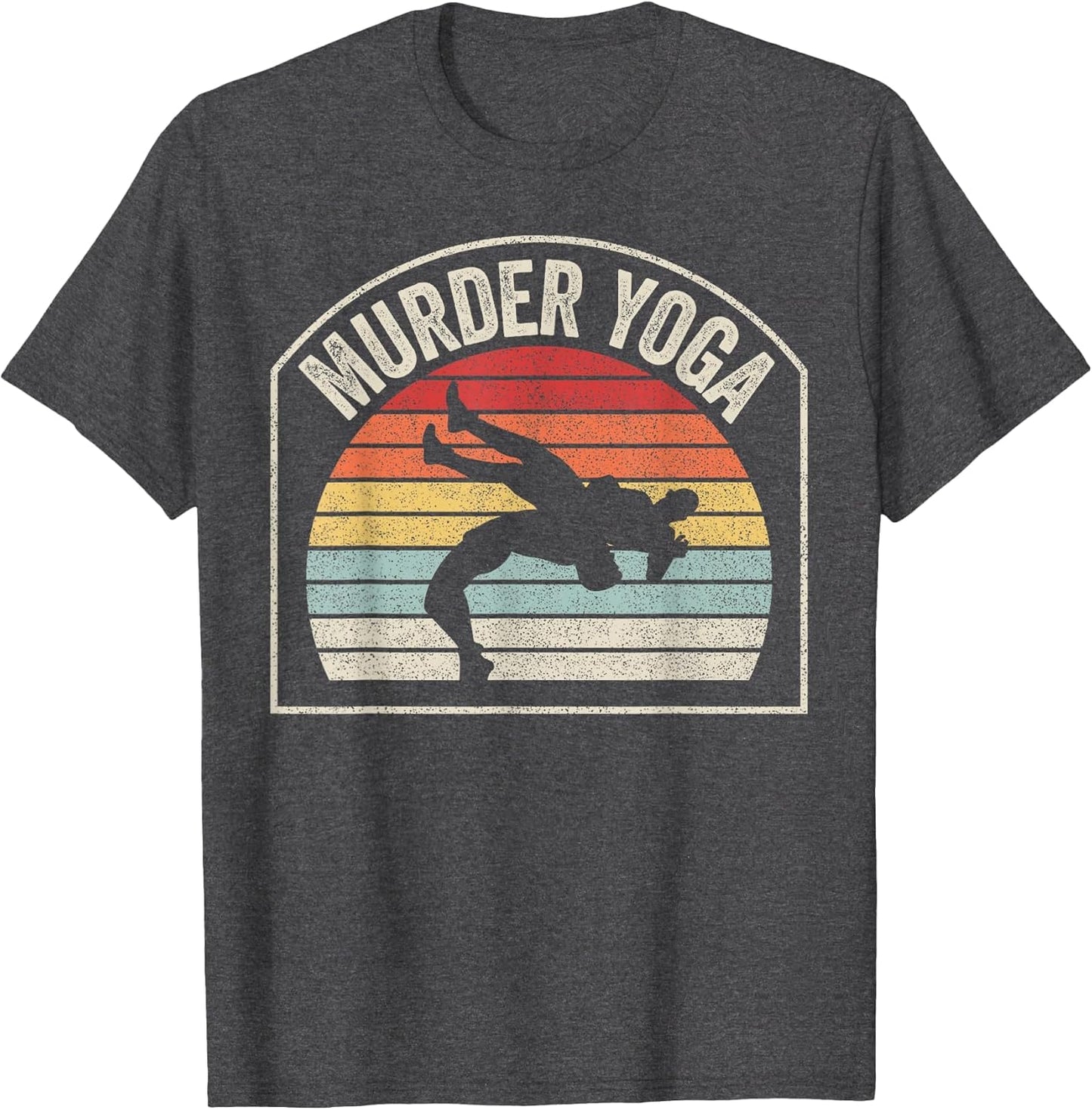 Retro Vintage Wrestling Murder Yoga Funny