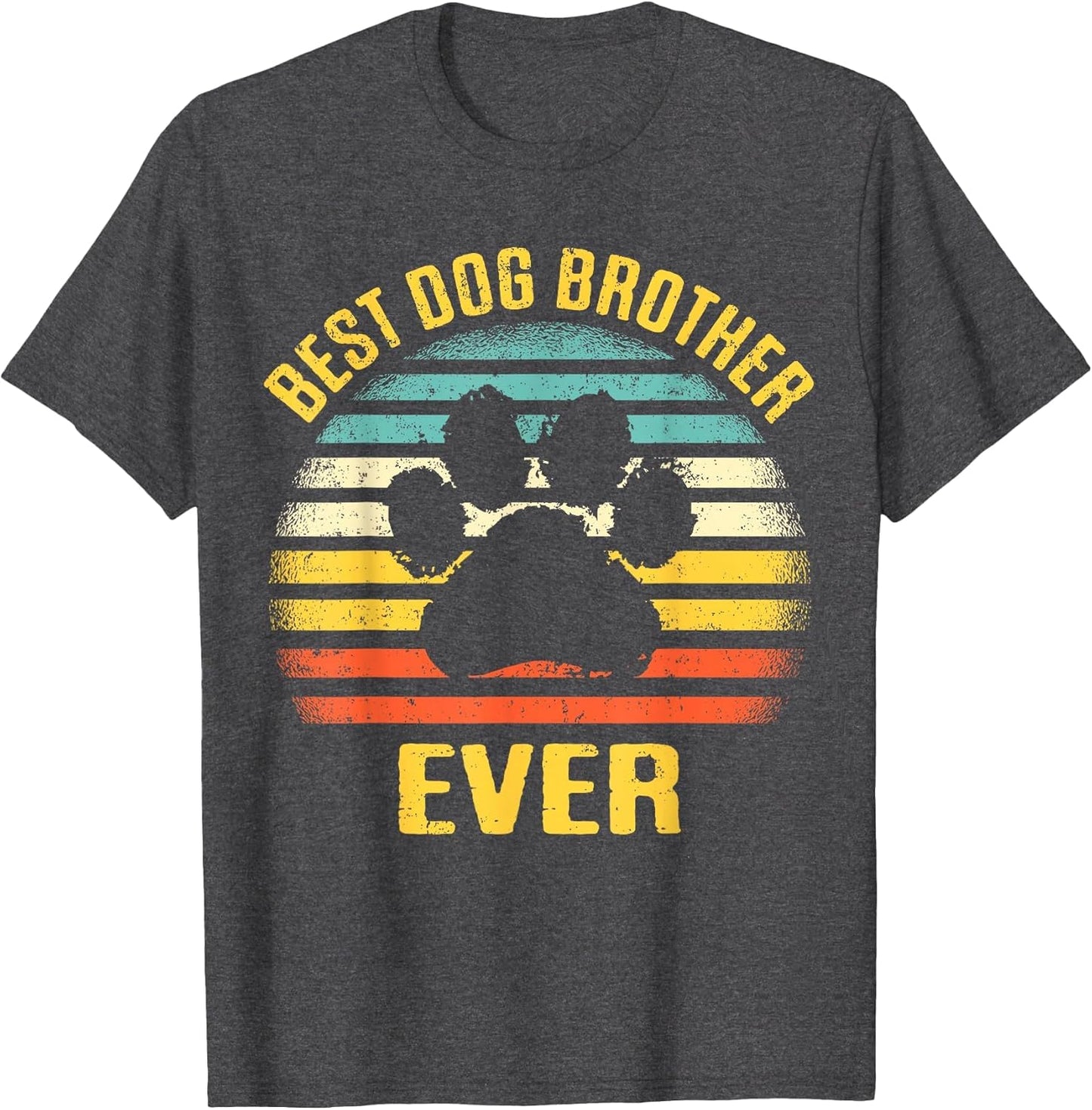 Best Dog Brother Ever Retro Paw Puppy Lover