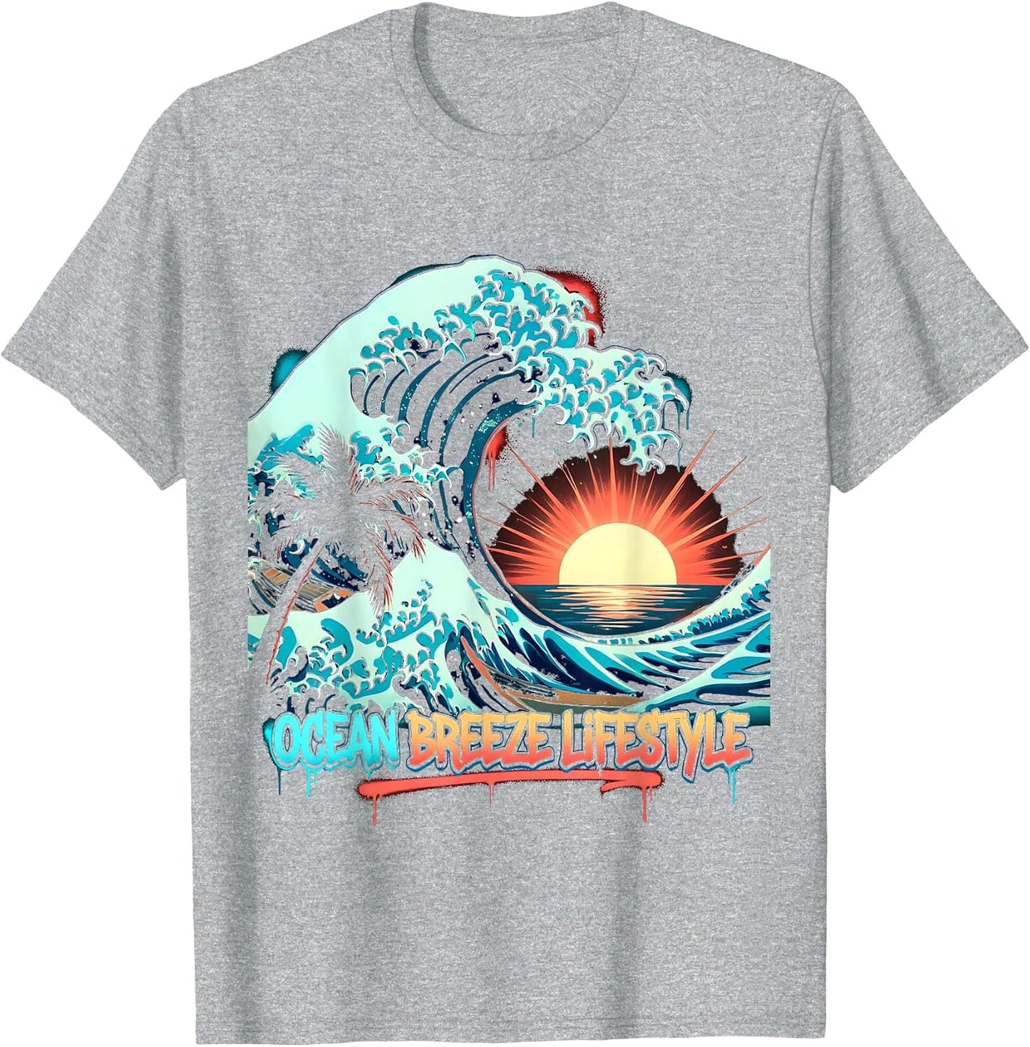 Ocean Breeze Lifestyle Beach Graphic Design