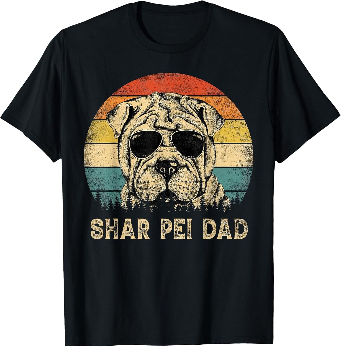 Vintage Shar Pei Dad Dog Lovers Father's Day