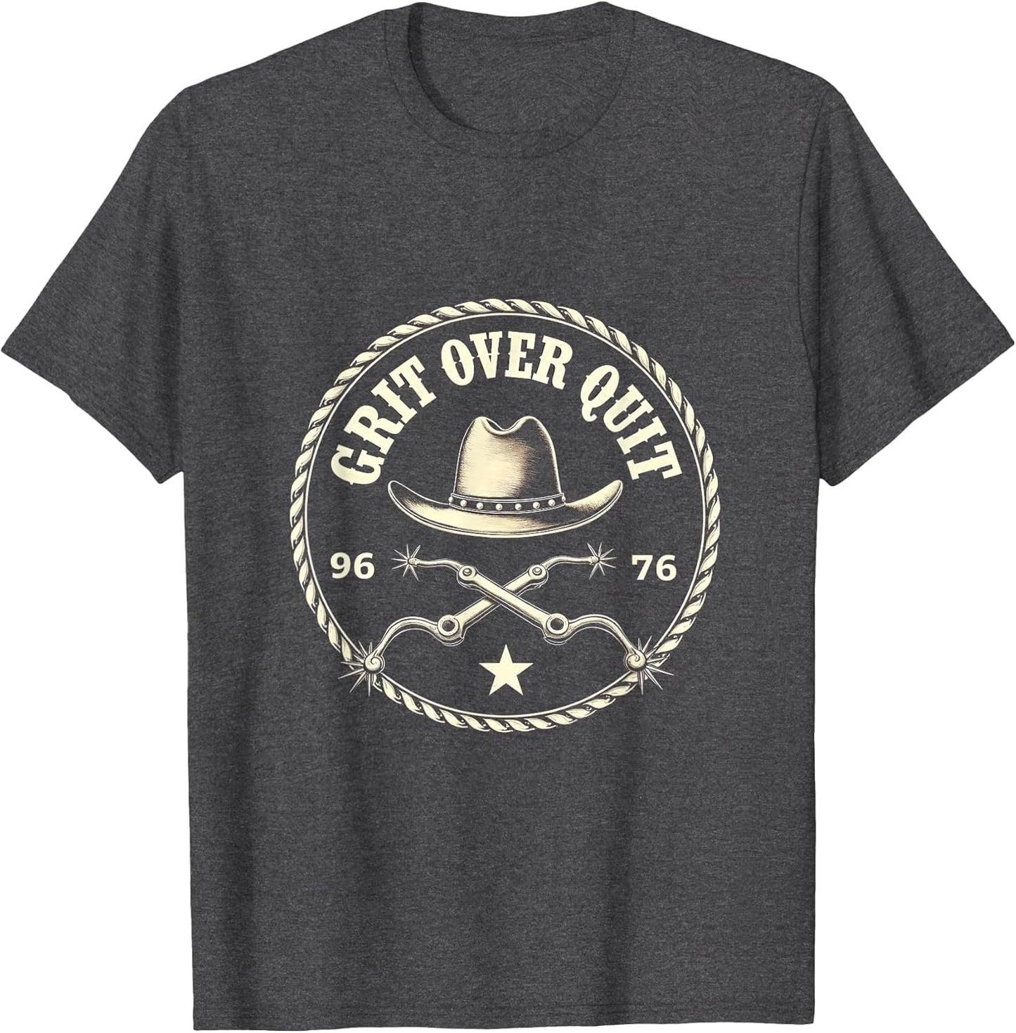Grit Over Quit Western Cowboy Attitude Design