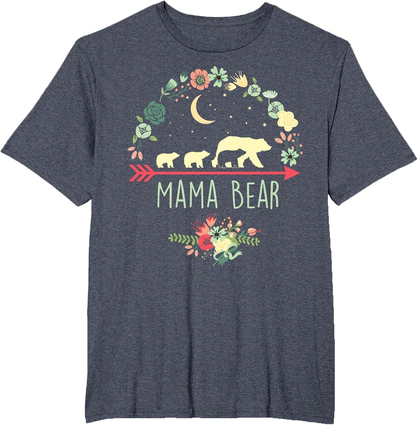 Mama Bear with 3 Cubs Shirt Floral Mother's Day