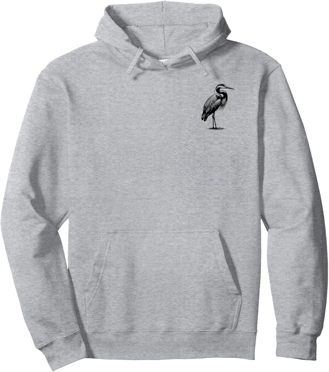 Heron Dad Mom Lover - Monochromatic Heron Hoodie - Hoodie | Ash