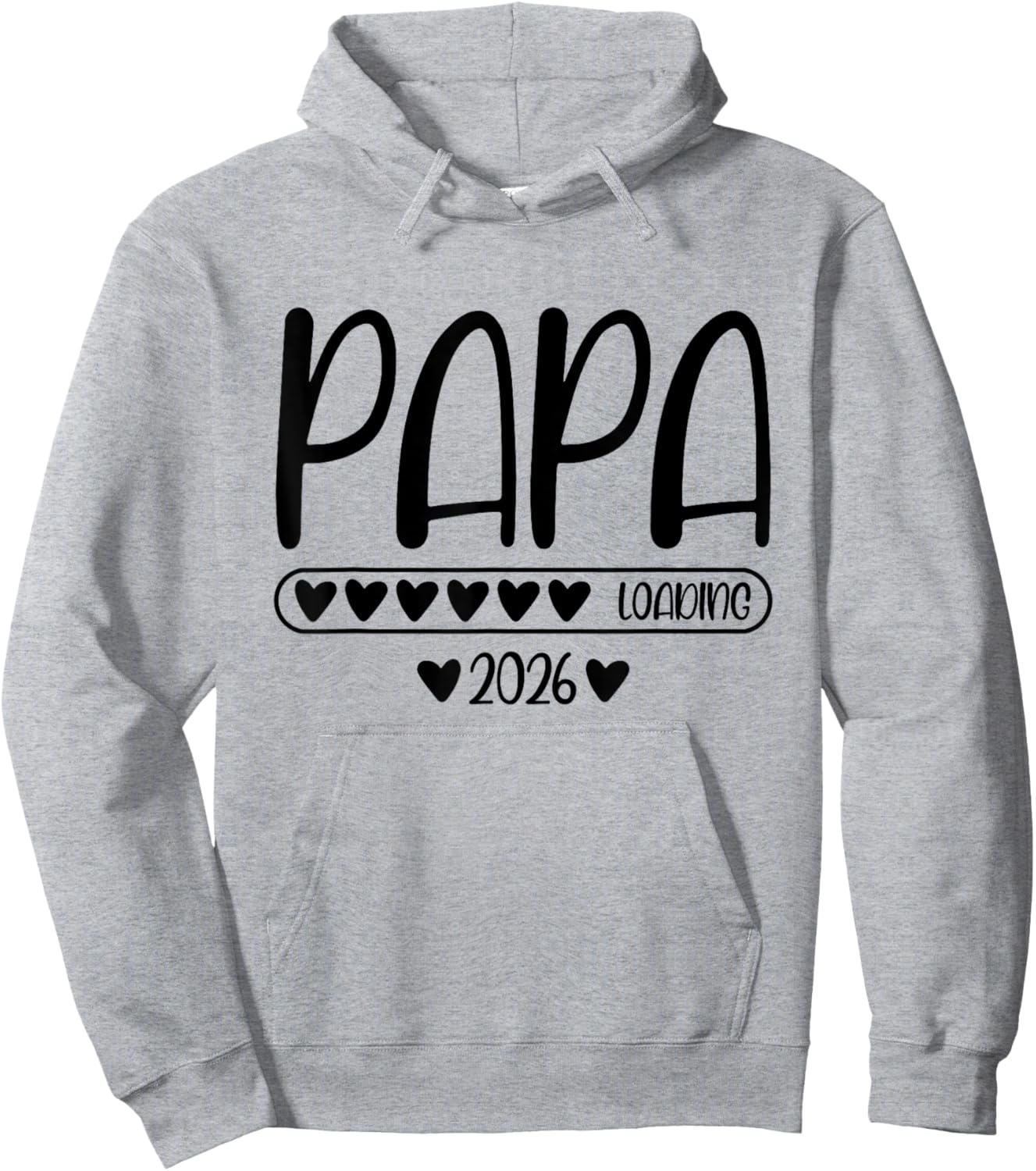Papa 2026 Loading Pregnancy Announcement Hoodie - Hoodie | Ash