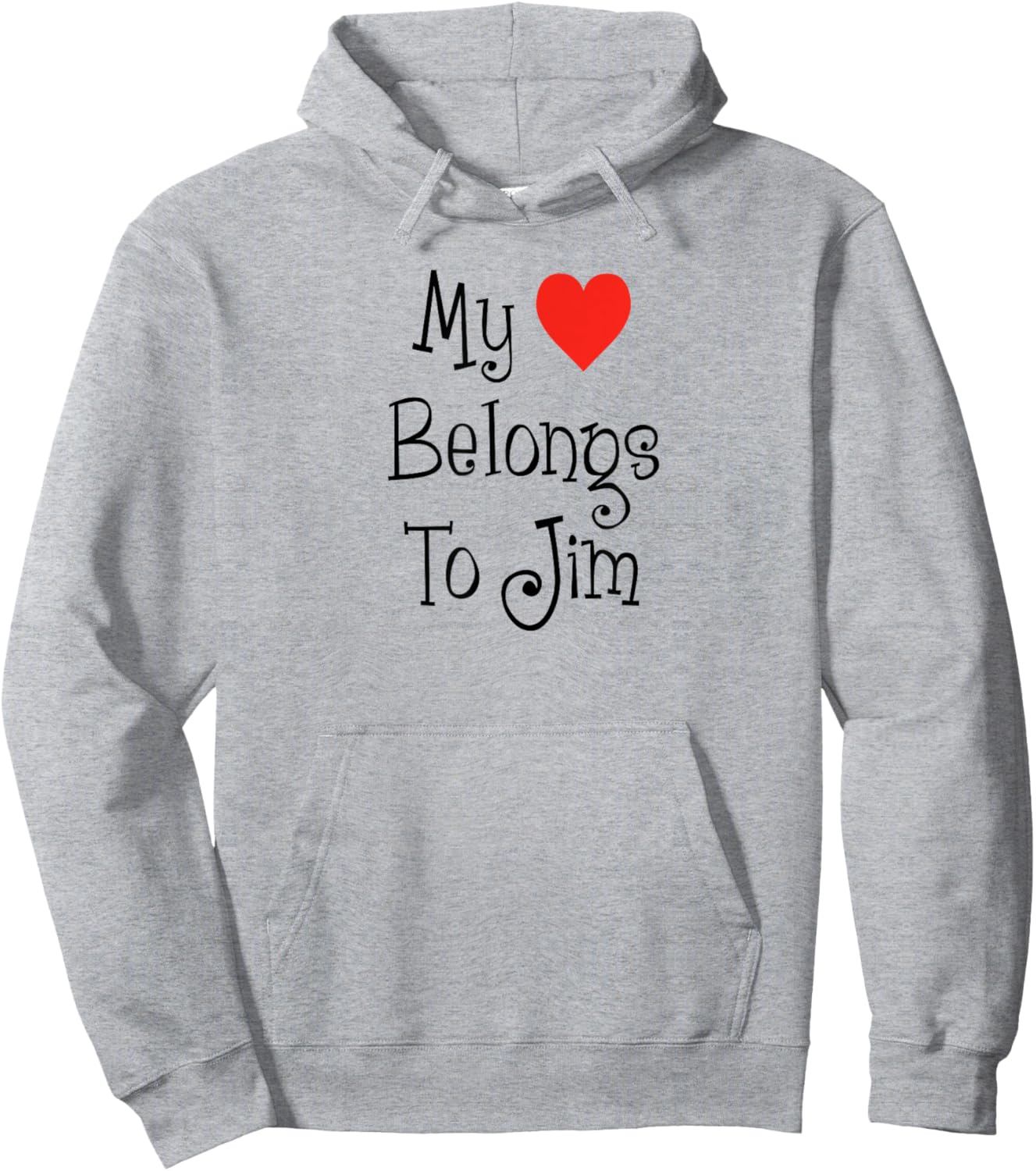 My Heart Belongs To Jim Girlfriend Wife Spouse Hoodie - Hoodie | Ash