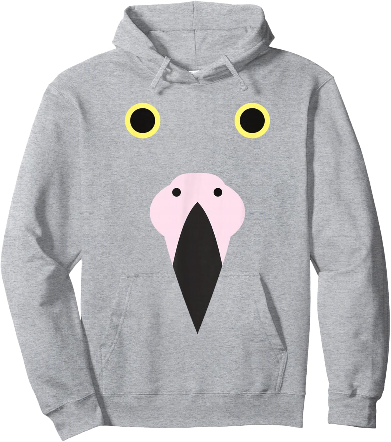 Cute Flamingo Face Halloween Costume Hoodie - Hoodie | Ash