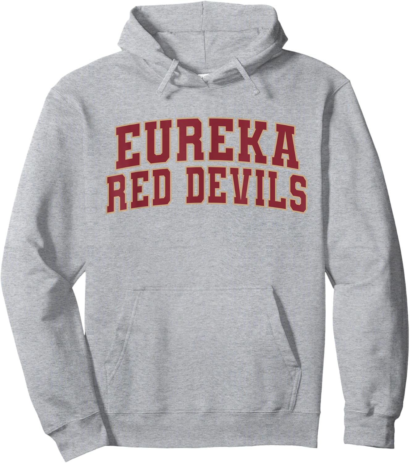 Eureka College Red Devils Apparel Sports Fan Hoodie - Hoodie | Ash