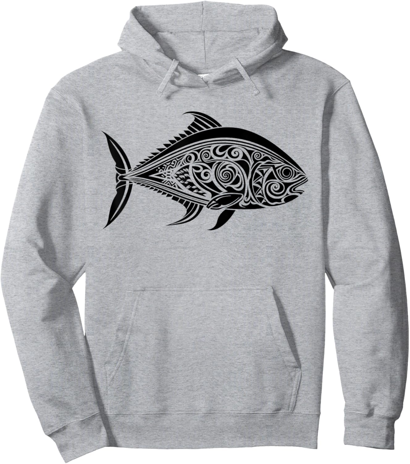 Ulua Fishing Native Hawaiian - Hawaiian Tribal Hoodie - Hoodie | Ash