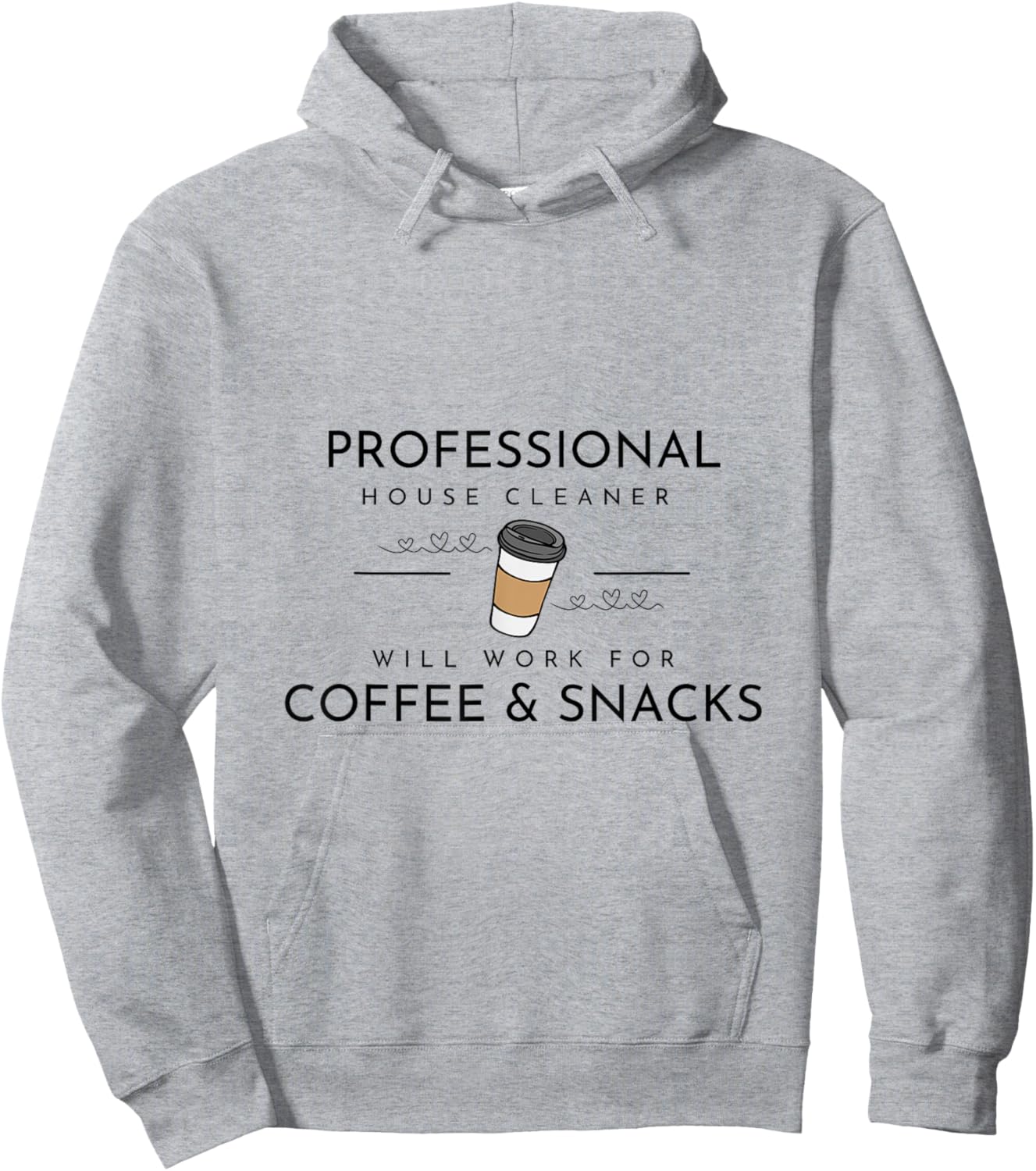 Cute Cleaning Lady - House Cleaner Coffee Lover Hoodie - Hoodie | Ash