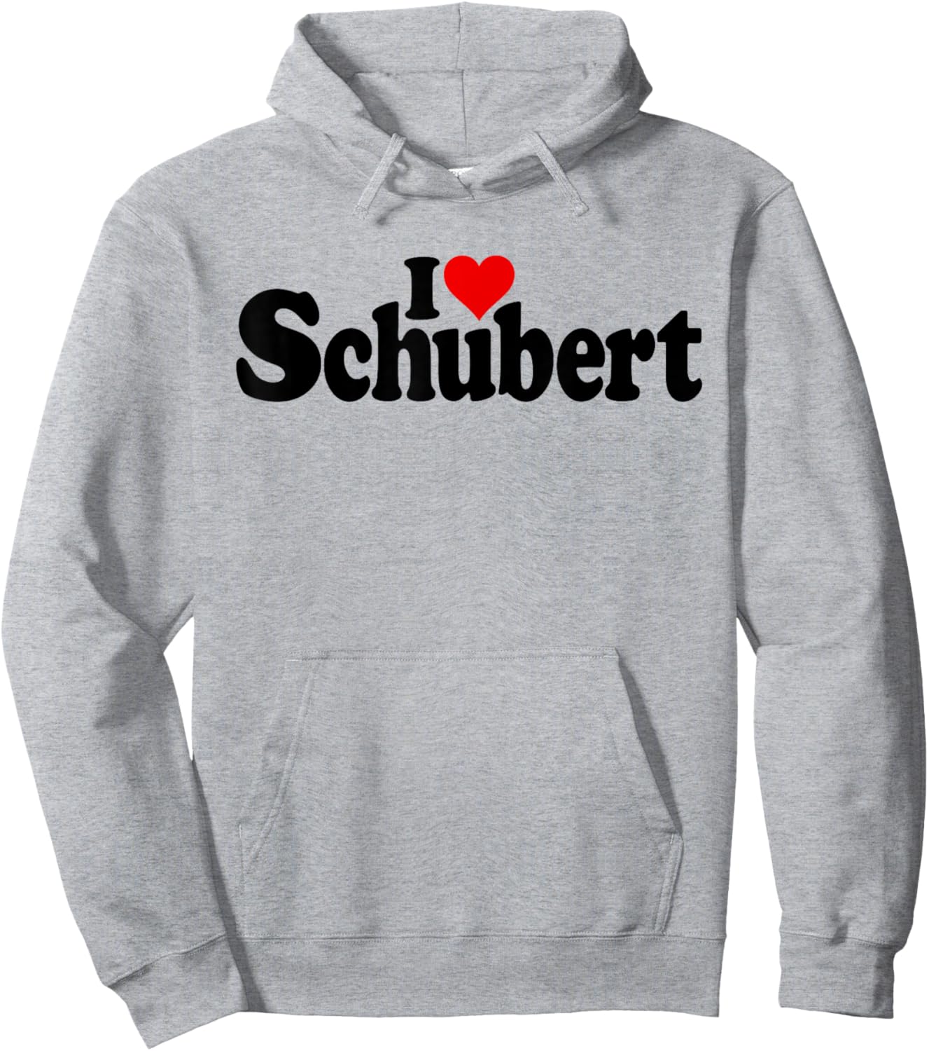 I Love Heart Schubert Franz Composer Hoodie - Hoodie | Ash