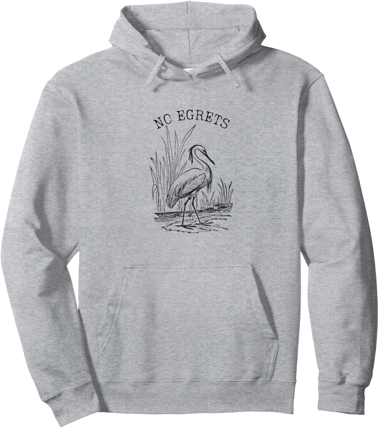 No Egrets No Regrets Hoodie - Hoodie | Ash