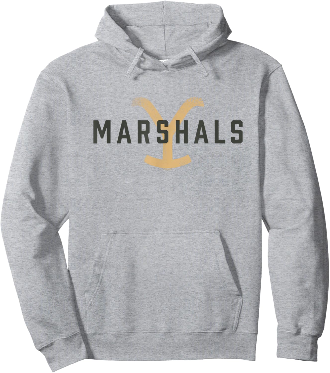 Yellowstone Marshals Logo Officially Licensed Hoodie - Hoodie | Ash