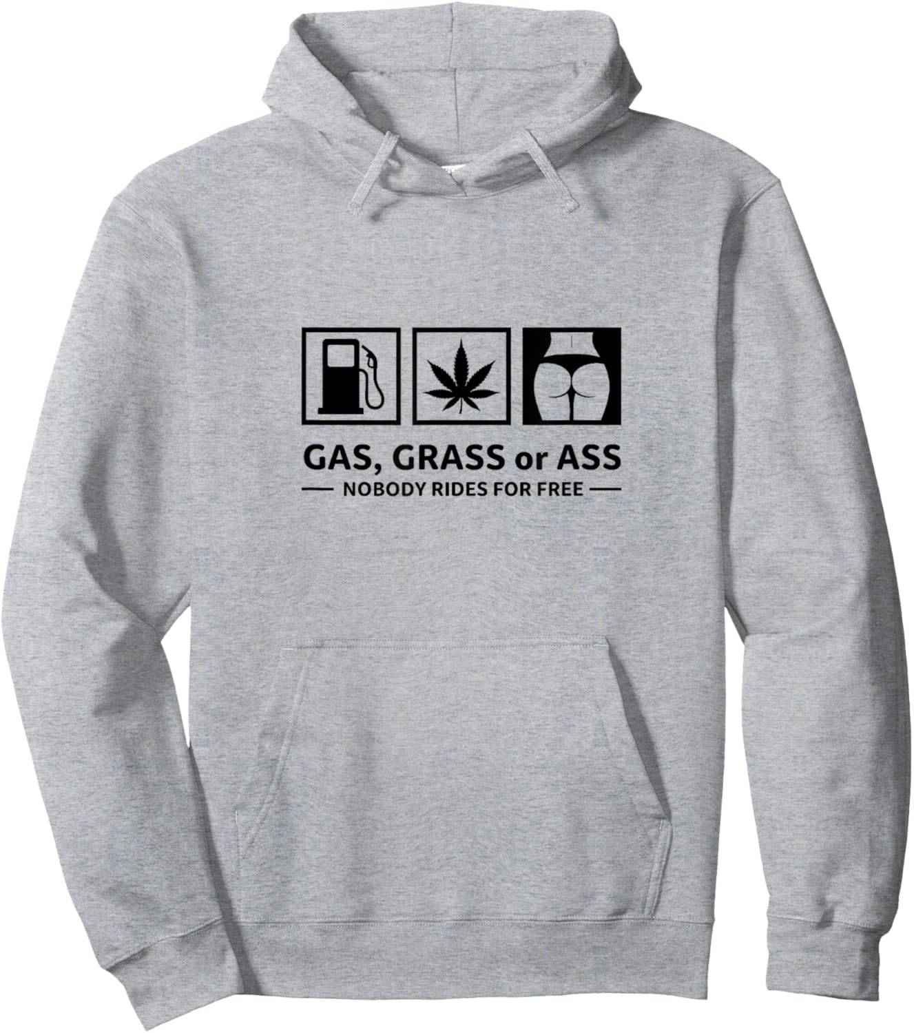 Funny , Nobody Rides for Free, Men's , Women's Hoodie - Hoodie | Ash