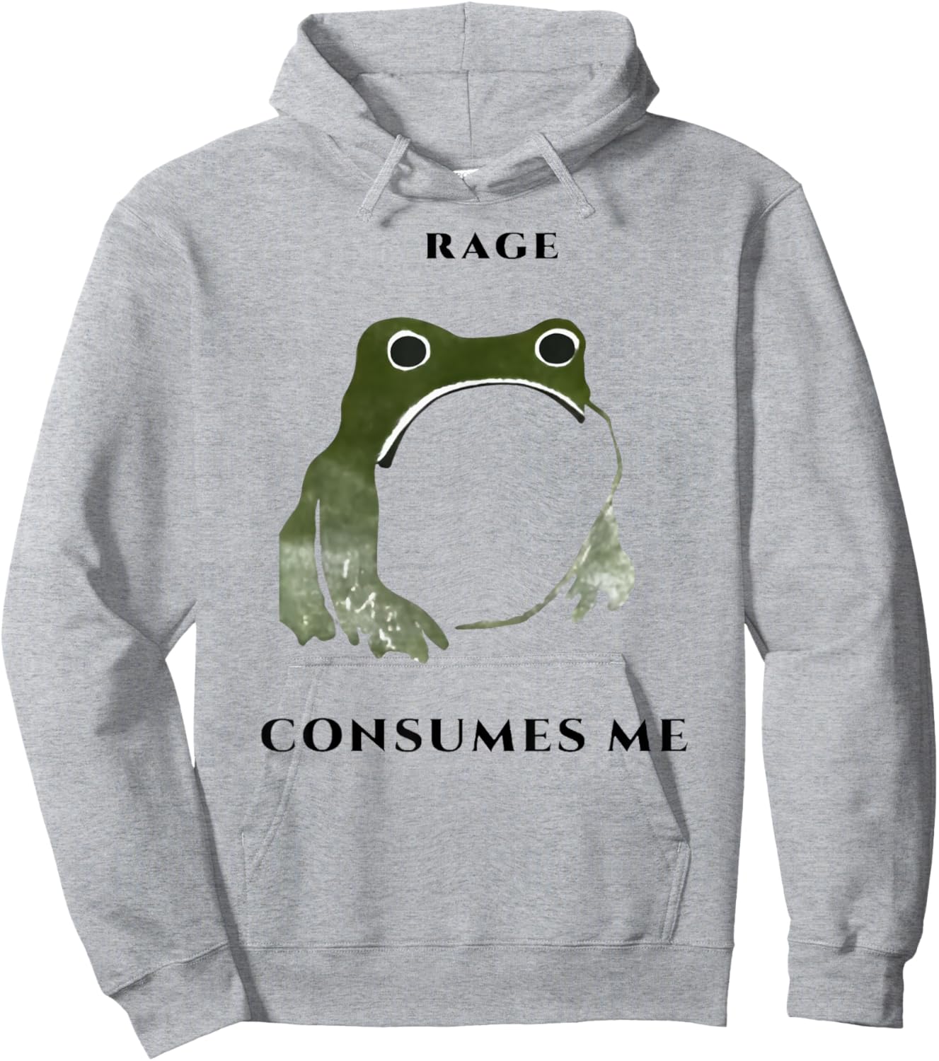 Rage Consumes Me Frog Hoodie - Hoodie | Ash