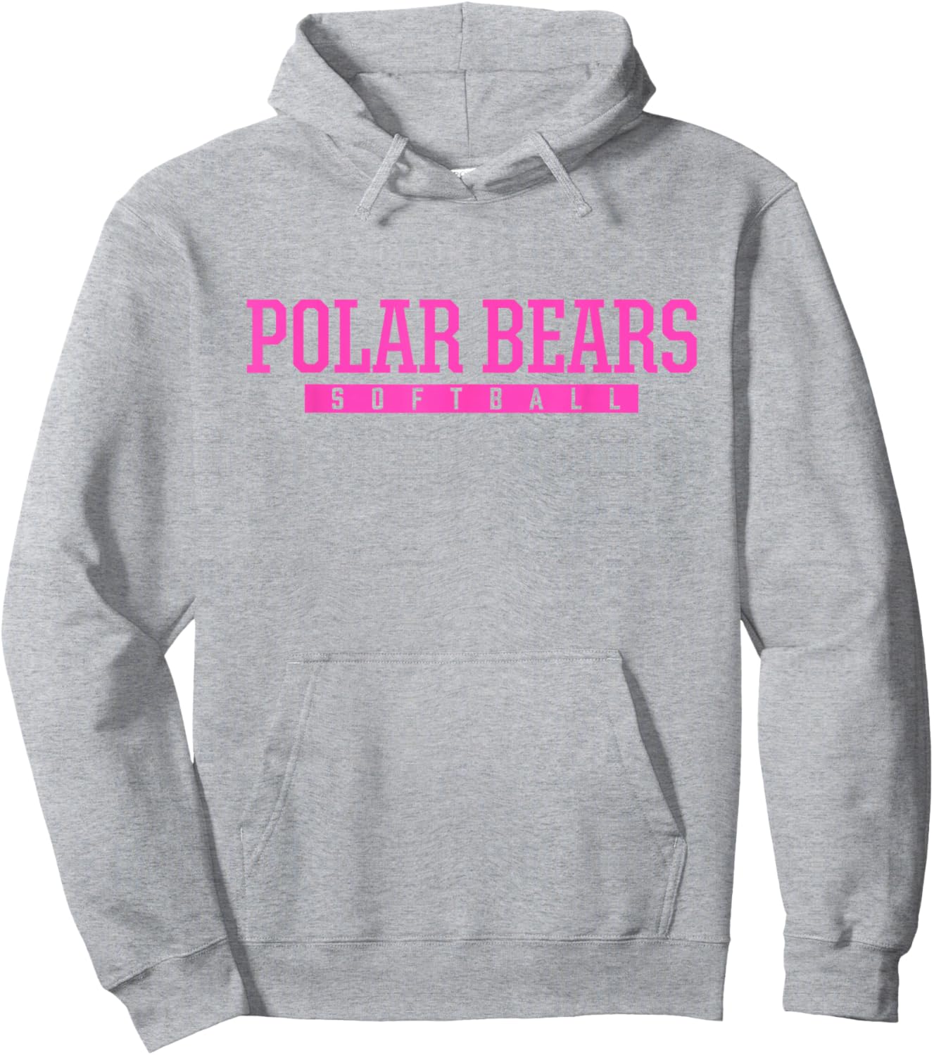 North Polar Bears Softball HS Hoodie - Hoodie | Ash