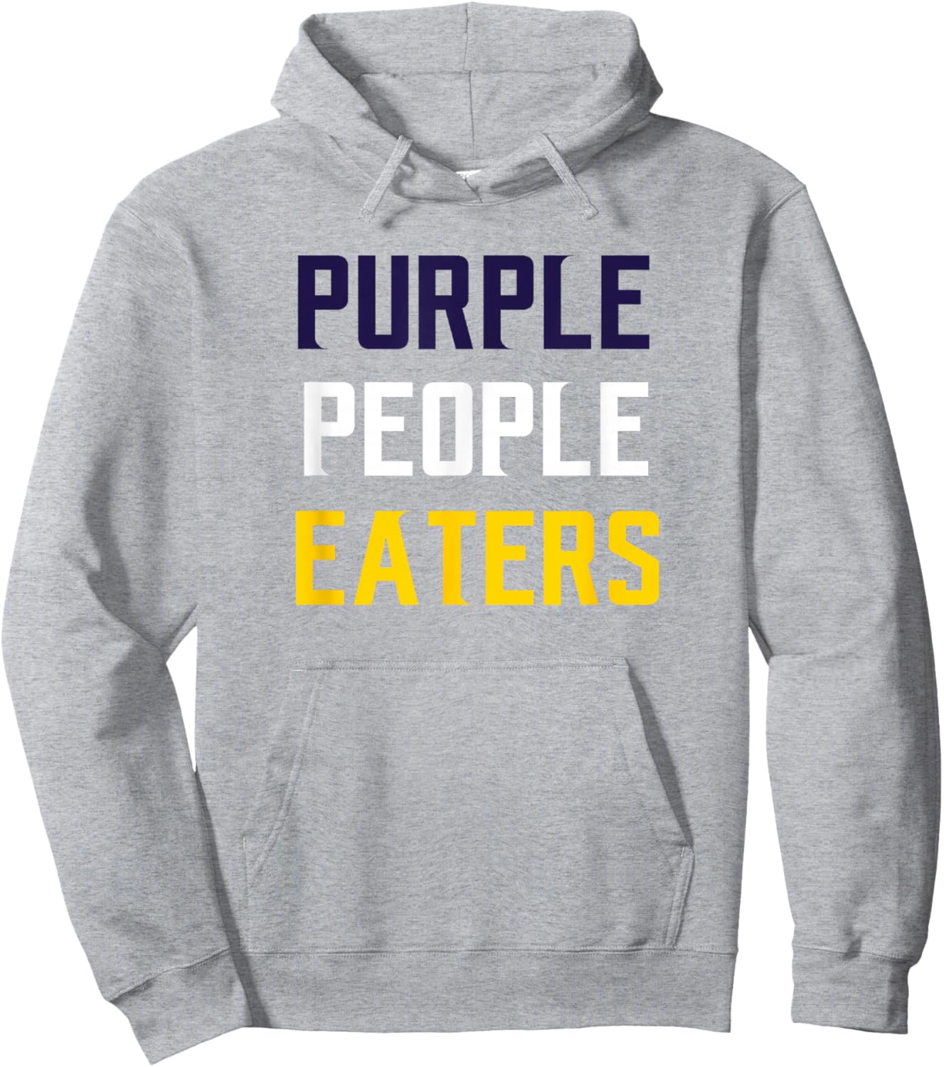 Casual Biscuits Purple People Eaters Football , Grey, Small, Short Sleeve, , Classic Fit, Polyester 100%, Letter Print, Sports Fans, Casual Wear Lovers, -Adults Hoodie - Hoodie | Ash