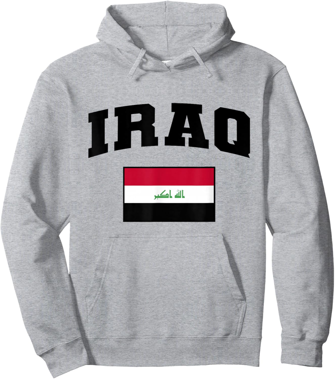 Iraq Flag Proud Iraqi Fans Supporters Hoodie - Hoodie | Ash